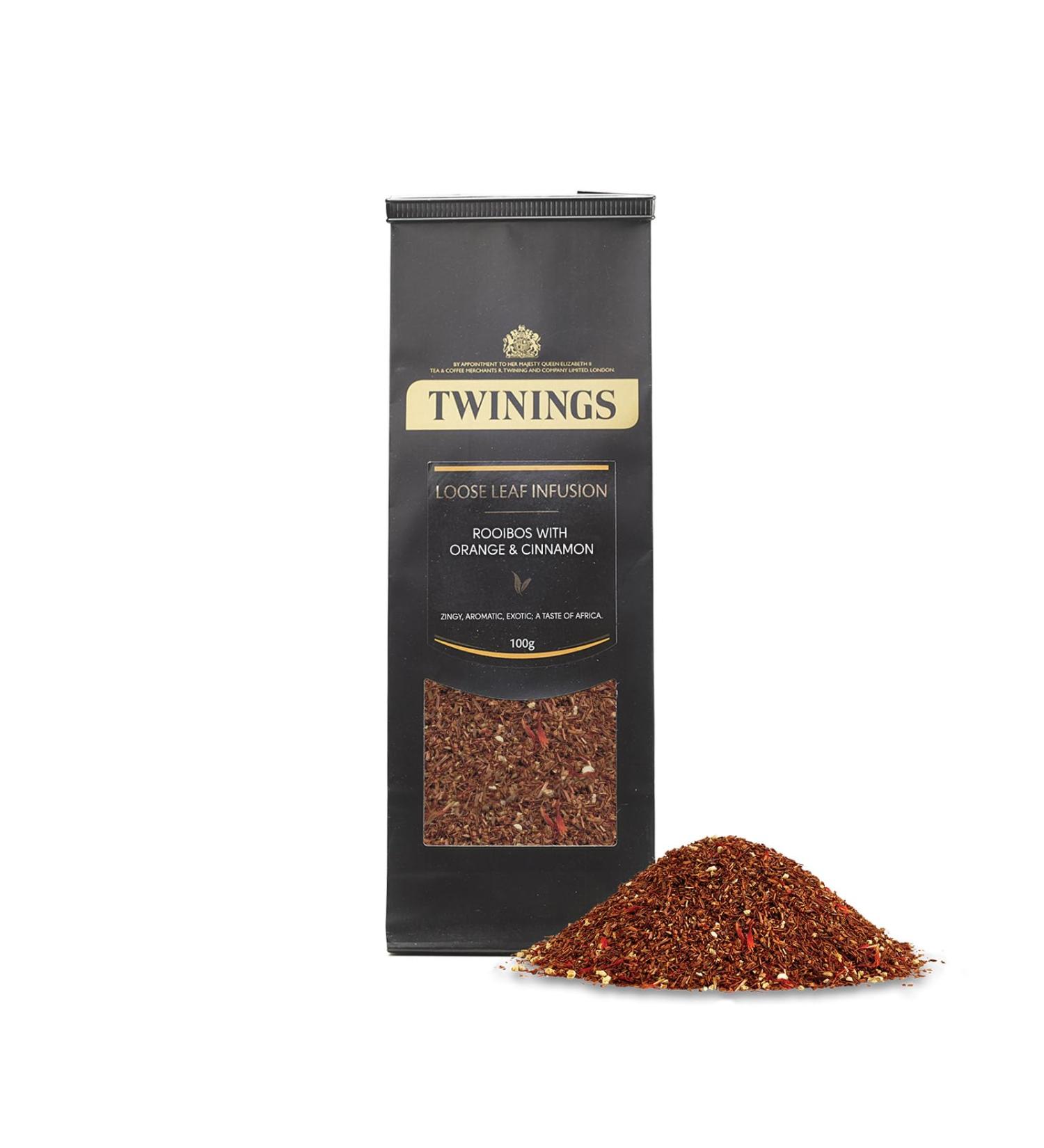Twinings Orange & Cinnamon Flavoured Rooibos Loose Leaf Tea 100g - Buy Online on GoSupps.com
