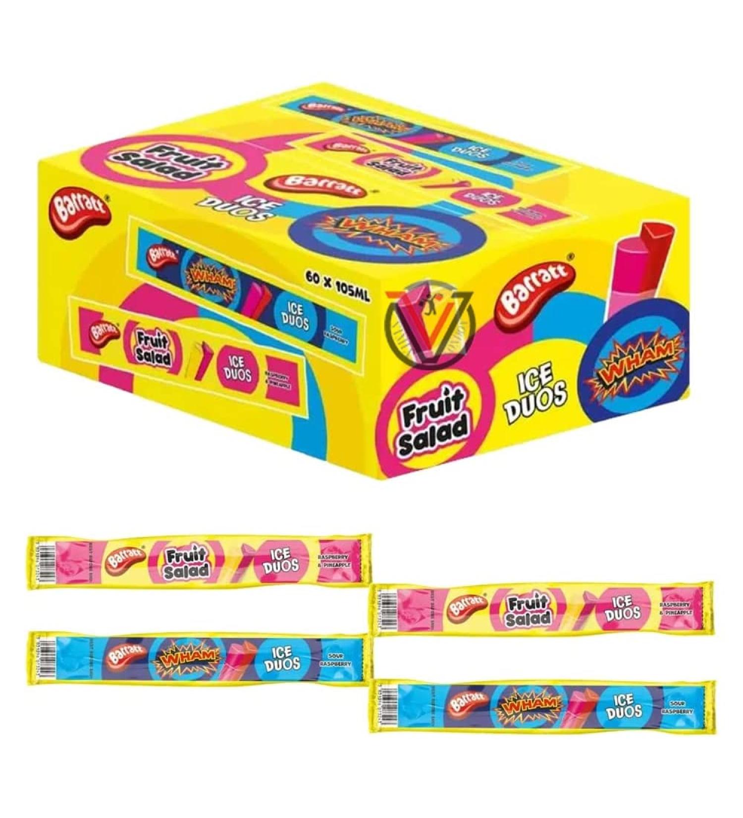 VIMIX Barratt Fruit Salad & Wham Ice Duos 105ml - Mixed 2 Flavours | Pick Any Number of Packs 1.0 count - Buy Online on GoSupps.com