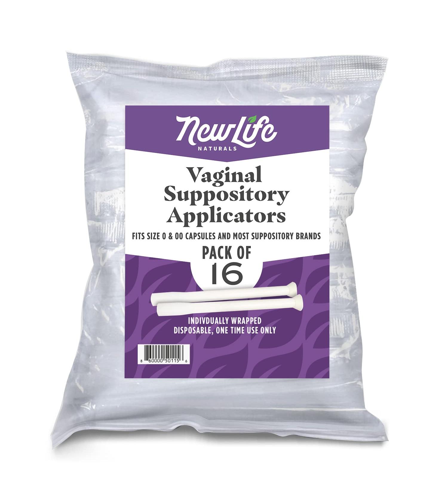NewLife Naturals Disposable Vaginal Applicators - 16 Pack for Boric Acid Suppositories - Size 0 and 00 - Buy Online on GoSupps.com