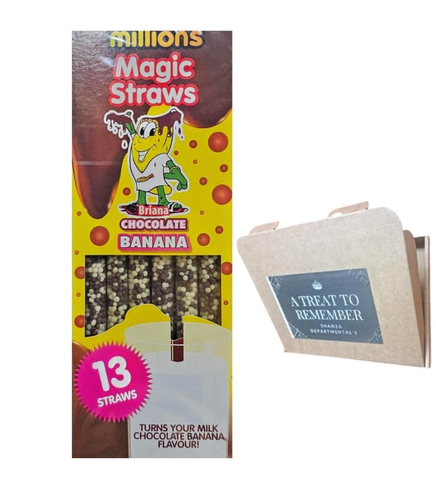 Millions Magic Straws Briana Chocolate Banana 13 Straws - Buy Online on GoSupps.com