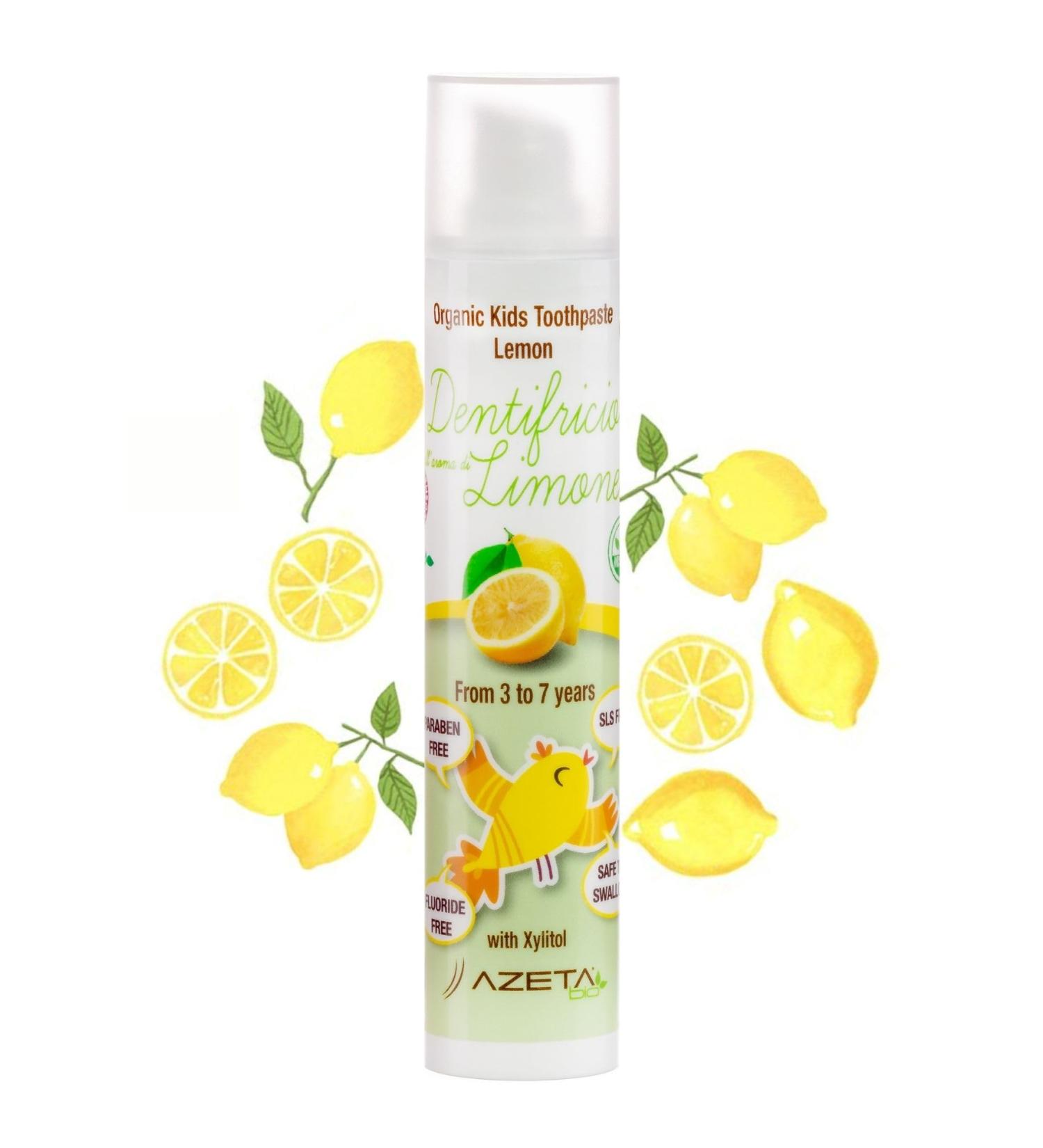 AZETA organic Baby Toothpaste 3-7 Years 50 ml (Lemon) - Buy Online on GoSupps.com