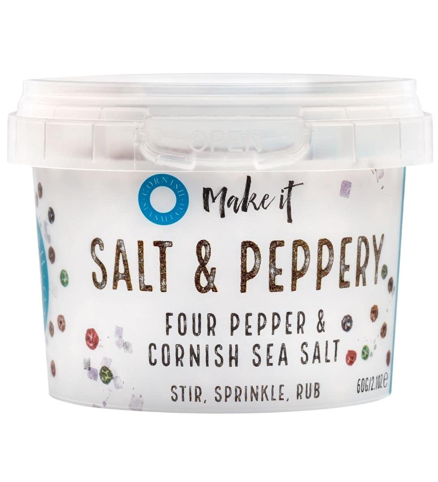 Cornish Sea Salt Salt & Peppery Seasoning 60g - Sea Salt & Luxury Pepper Blend (Pack of 1) - Buy Online on GoSupps.com