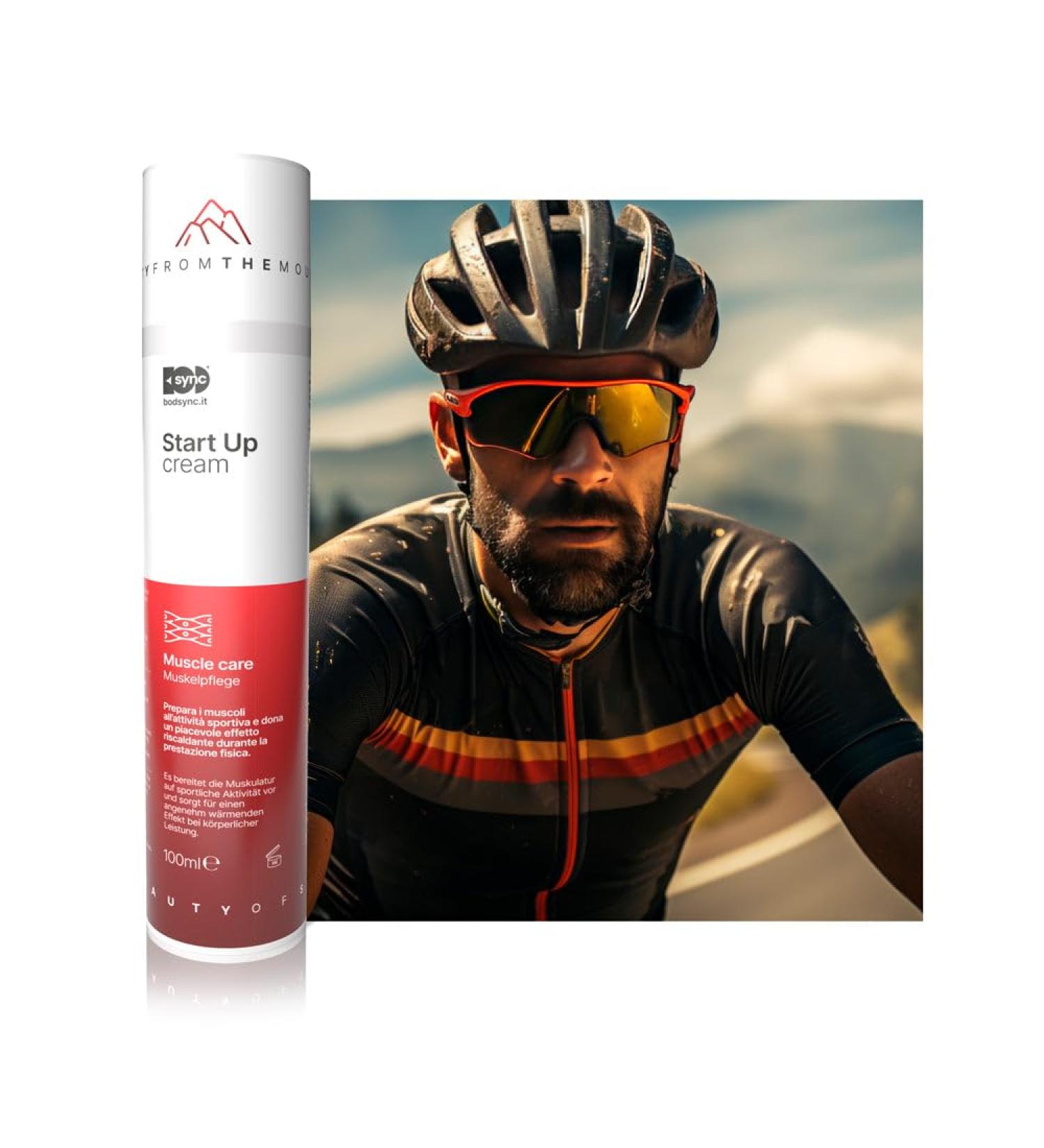 Bodsync Start Up Cream 100ml - Thermo-Active Muscle Preparation Cream for Sports | Quality Made in South Tyrol - Buy Online on GoSupps.com