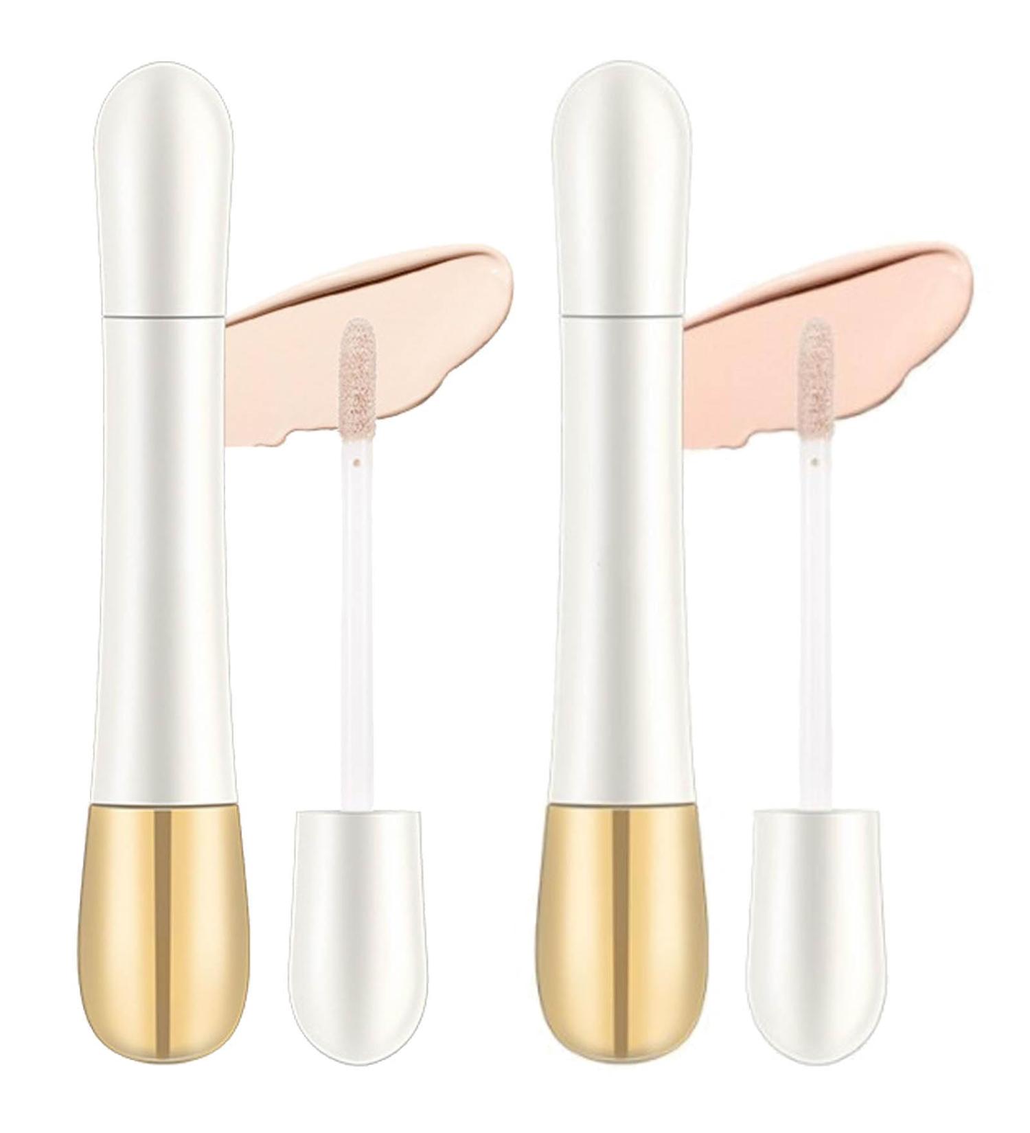 2 in 1 Foundation Anti-wrinkle Concealer 2Pcs Foundation Stick With Built-in Brush Non-Creasing and lightweight Face Contour Concealer High Coverage Matte Liquid Concealer - Buy Online on GoSupps.com