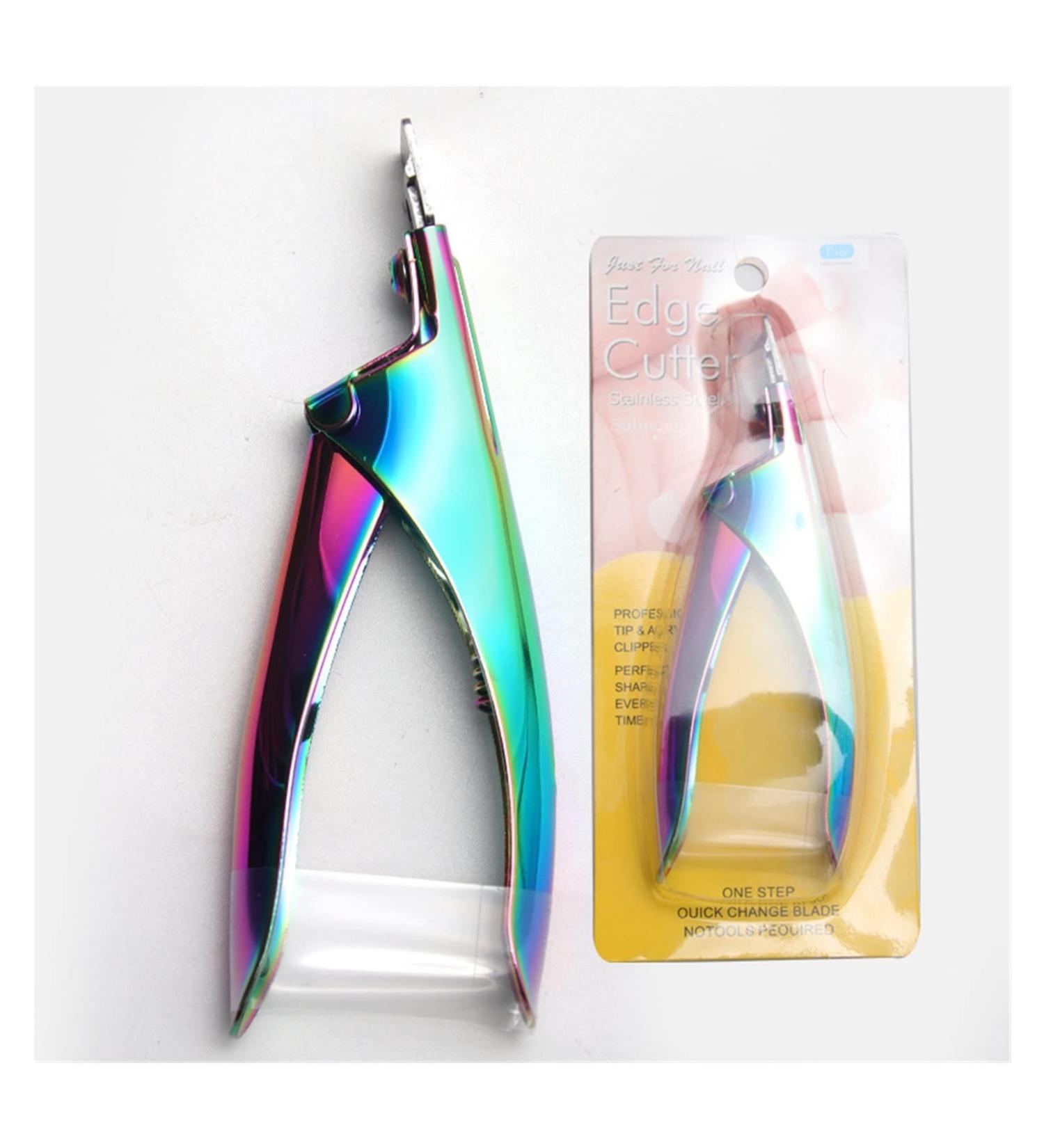 PSGS Professional Nail Art Clipper Special Type U Word False Tips Edge Cutters Manicure Colorful Stainless Steel Nail Art Tools (Color : New Rainbow) - Buy Online on GoSupps.com
