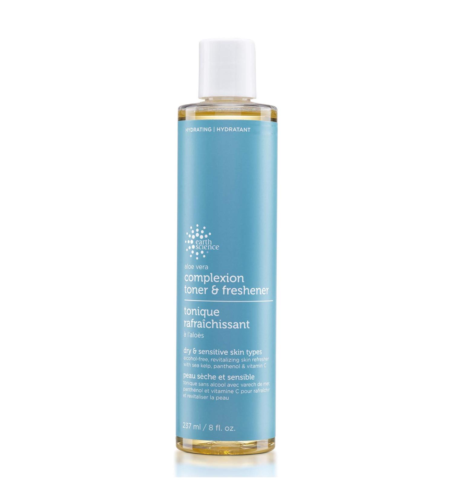 Earth Science Aloe Vera Toner & Freshener - Alcohol Free 8 fl oz | Hydrating Complexion Care - Buy Online on GoSupps.com