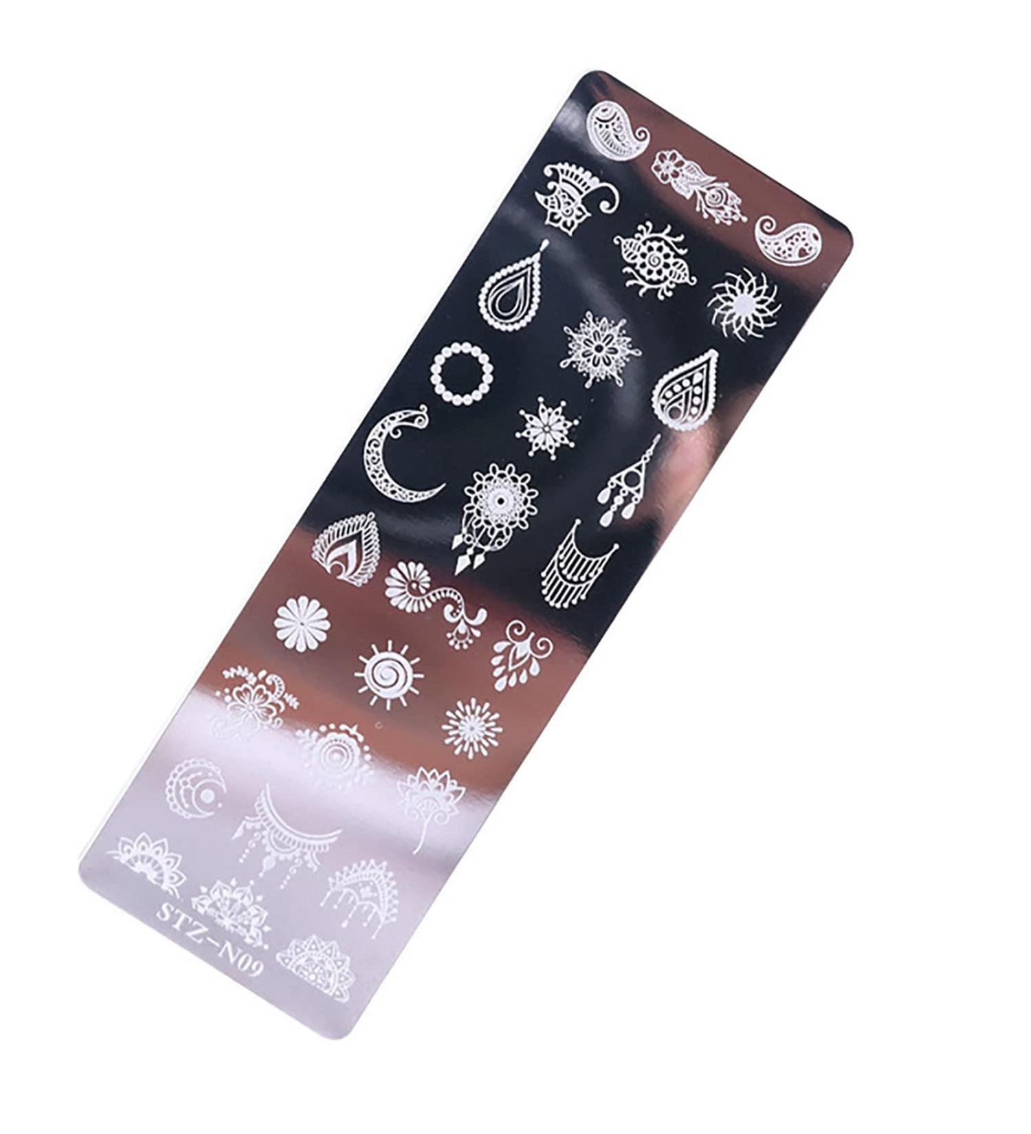 Nail Stamps Set - Silicone Sponge Flower & Geometry Templates for DIY Nail Art | Double-Sided Polishing & Painting Tools | Perfect Manicure Kit 13# - Buy Online on GoSupps.com