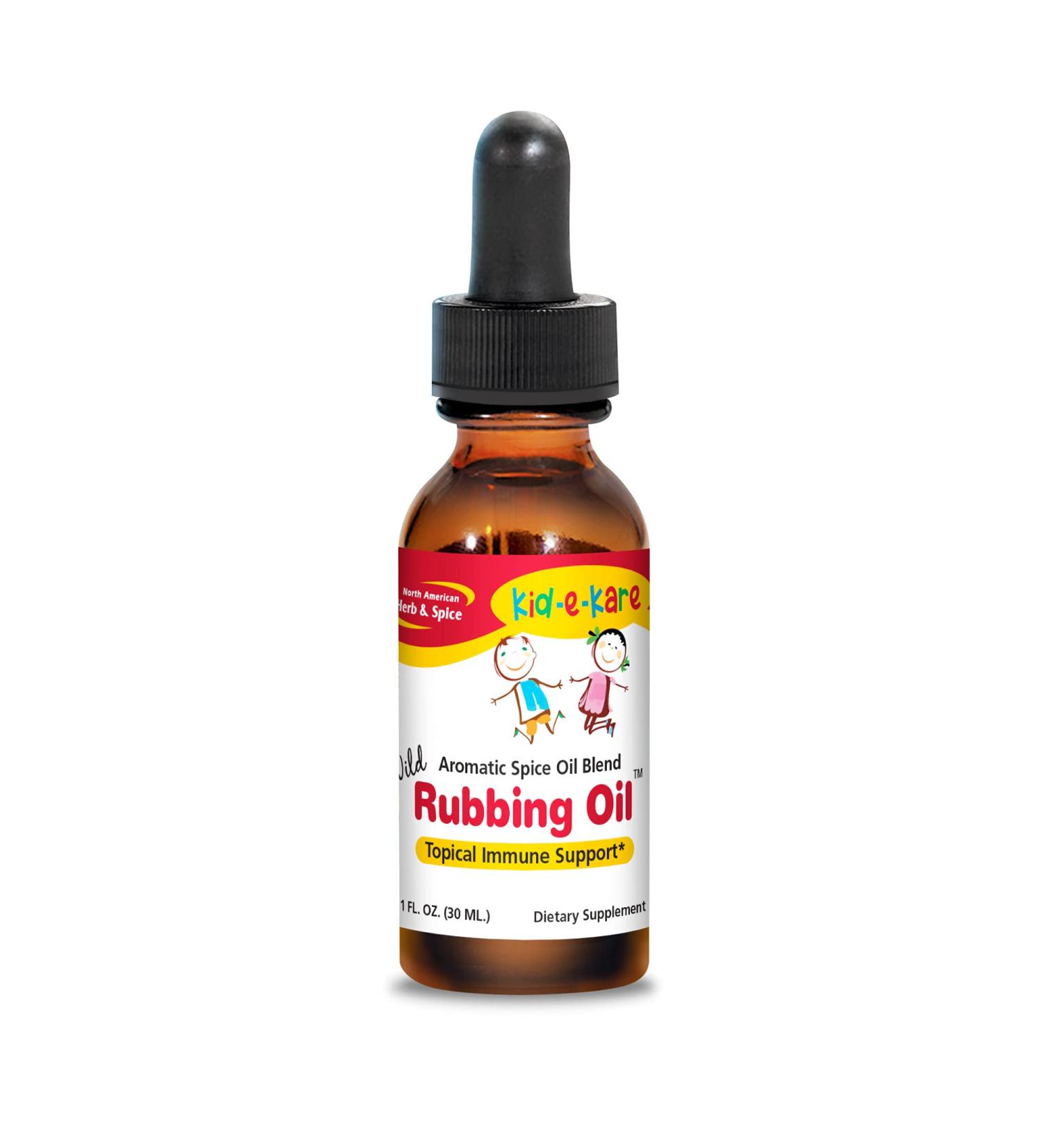 North American Herb & Spice Kid-e-Kare Rubbing Oil - Immune & Stress Support - 1 fl. oz. Non-GMO Comforting Spice Blend - Buy Online on GoSupps.com