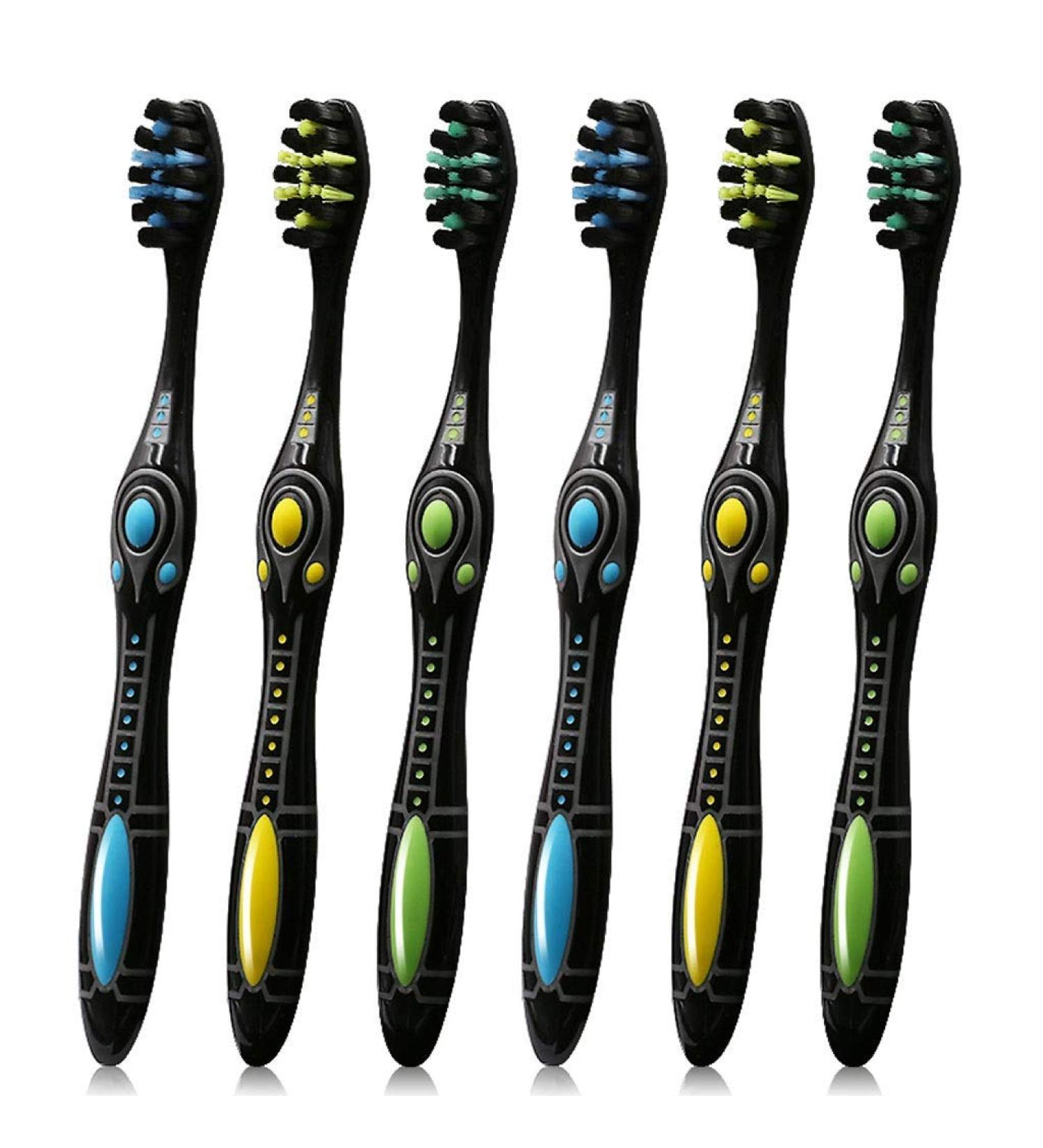 Zumaha Loose Toothbrush - Medium-Hard Bristles | Portable Hand Toothbrush Pack of 6 for International Shipping - Buy Online on GoSupps.com
