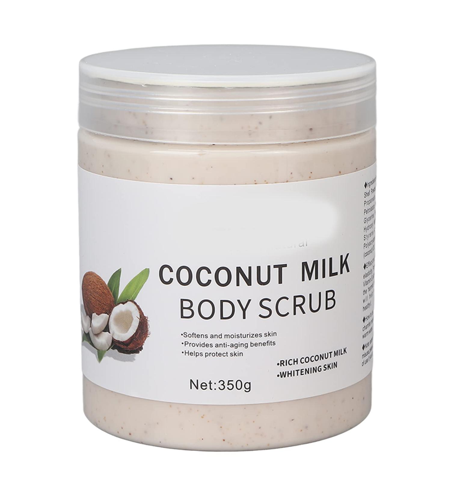 Exfoliating Body Scrub Cream - Coconut Moisturizing Skin Care | 350g Hydrating & Refreshing Scrub for Deep Cleansing - Buy Online on GoSupps.com
