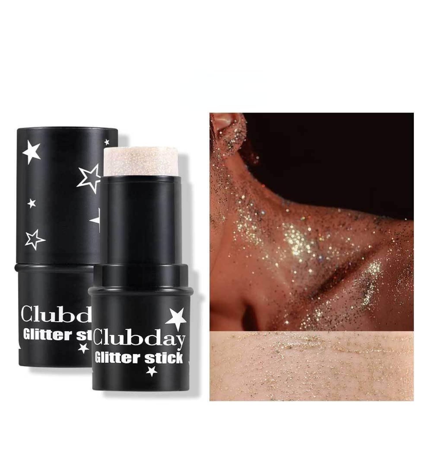 INTEROOKIE Glitter Eyeshadow Stick - 8 Shiny Colors Multifunctional Face Makeup for Stage Performance and Daily Wear (6) - Buy Online on GoSupps.com