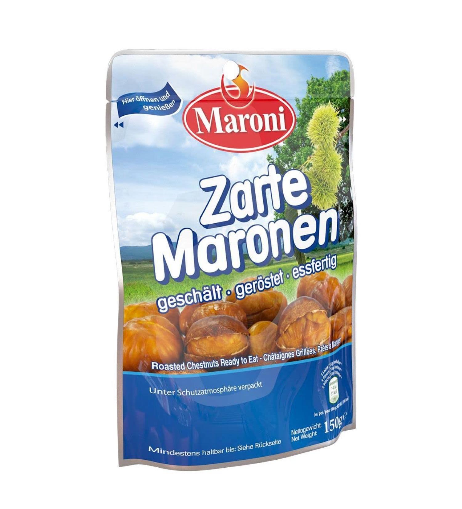 Cooked chestnuts - sweet chestnuts (unsweetened 40-pack) Unsweetened 150 g (pack of 40)