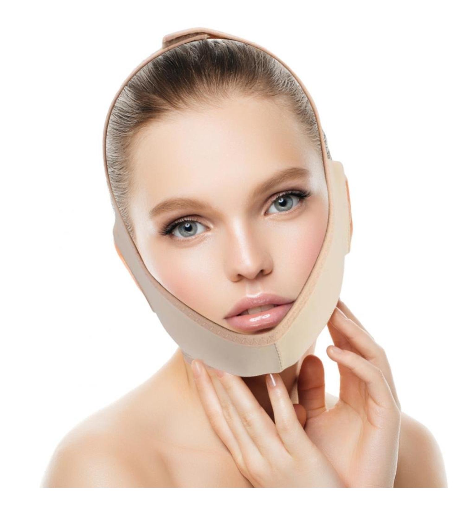 Facial Slimming Mask Neck Support Lift V Face Line Bandages Facial Double Chin Care Weight Loss Face Belts(XL) - Buy Online on GoSupps.com