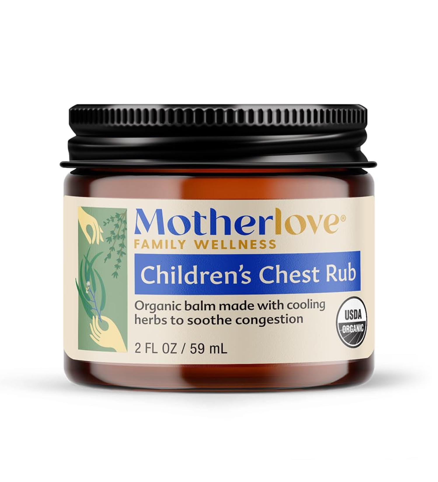 Motherlove Children's Chest Rub (2 oz) Herbal Balm for Soothing Congestion for Ages 2 and up Organic & Cruelty Free - Buy Online on GoSupps.com