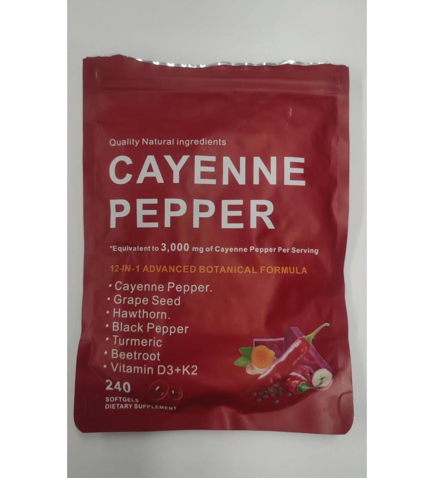 RiRywony Cayenne Pepper Capsules Cayenne Pepper Capsaicin Supplements Heart Health and Blood Circulation