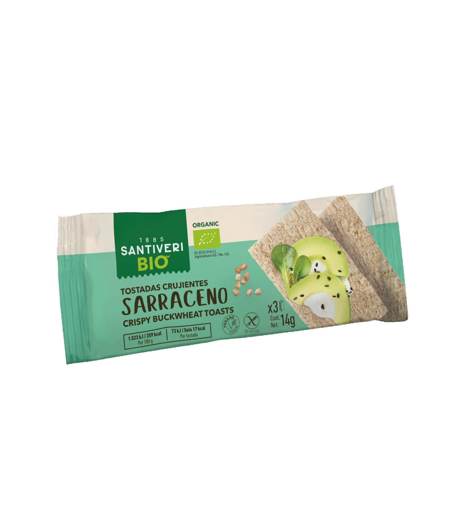 SANTIVERI BUCKWHEAT TOASTED WHEAT 3 Pieces 14g Organic