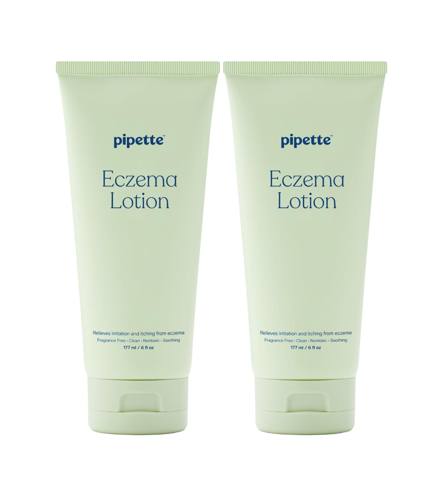 Pipette Baby Eczema Lotion Duo Pack of 2 Fragrance Free Eczema Cream and Moisturizer Lotion for Newborn Sensitive Skin and Kids Baby Care Products Non-Toxic Hypoallergenic - Buy Online on GoSupps.com