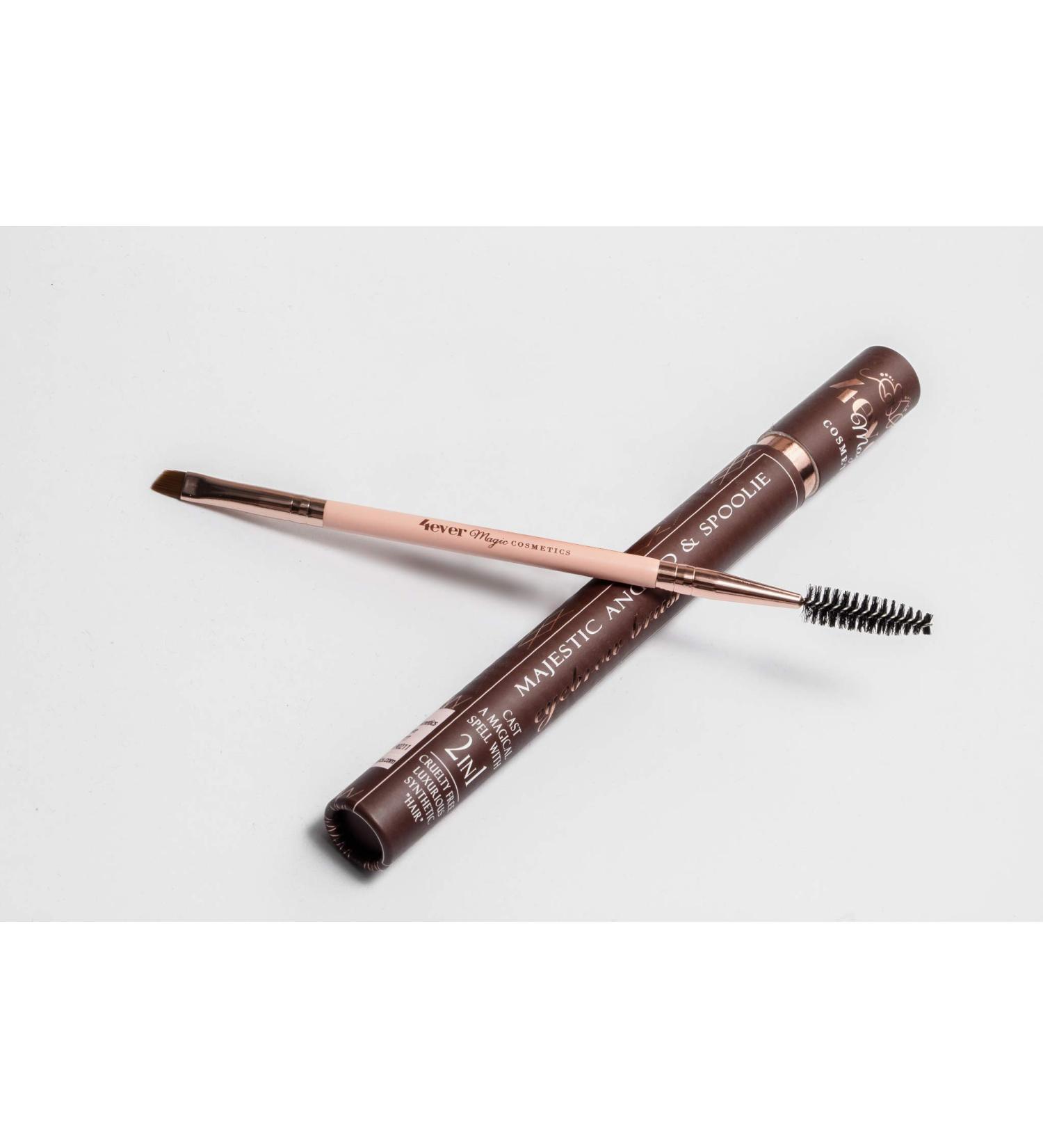 4ever Magic Majestic Angled & Spoolie Eyebrow Brush - Perfect for Flawless Brows | International Shipping Available - Buy Online on GoSupps.com
