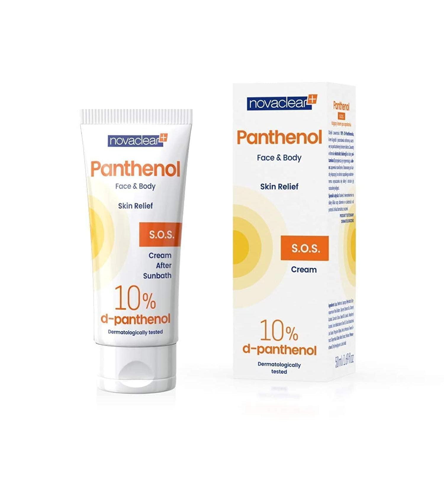 Novaclear Panthenol for Face and Body Soothing After Sun Cream 50 ml Cream with Panthenol Against Sunburn by Equalan Pharma. - Buy Online on GoSupps.com