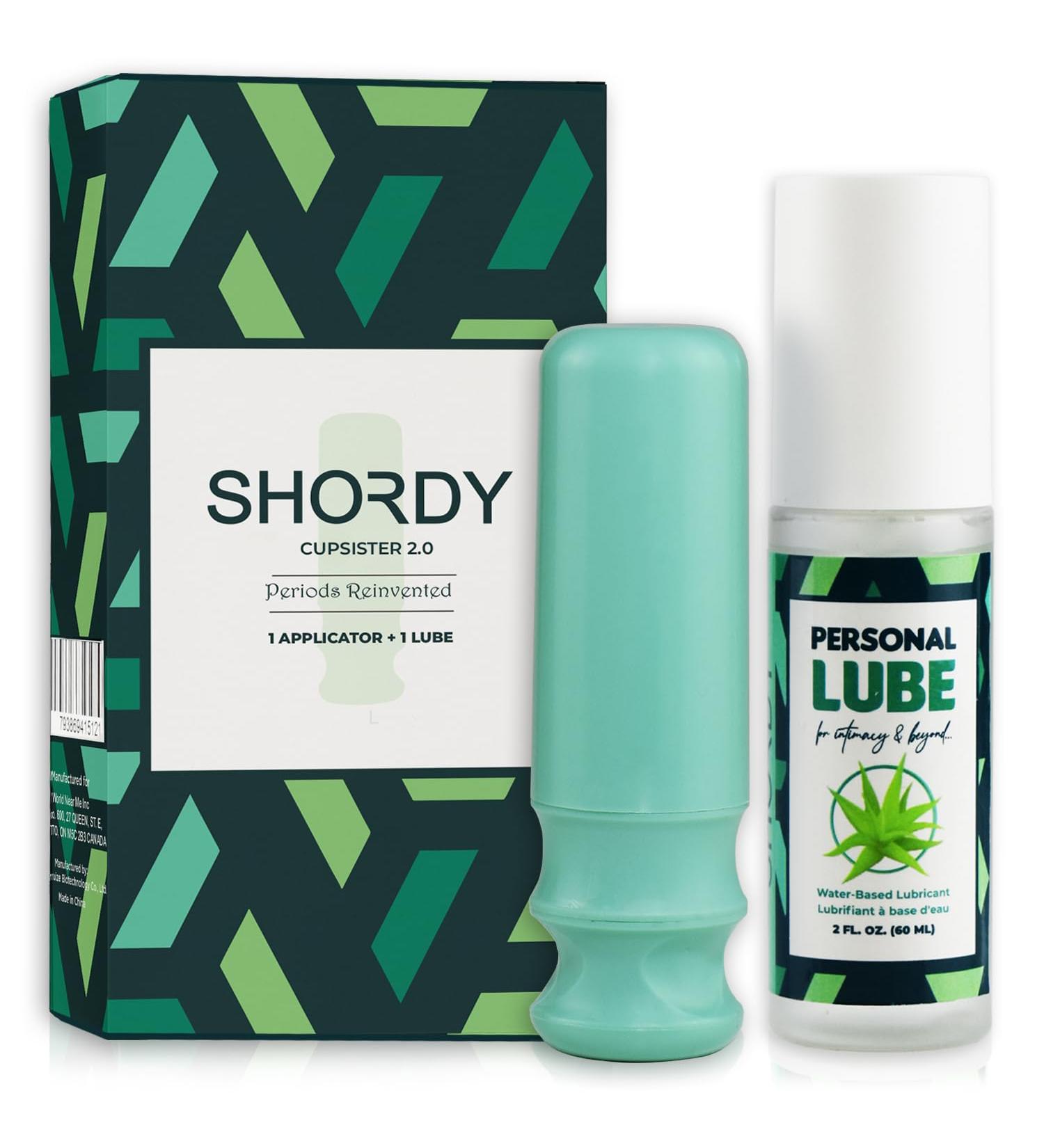 SHORDY Applicator 2.0: Easy Insert Tool for Menstrual Cups | Reusable Period Mug Kit with Lubricant | COPA Compact Solution for Women - Buy Online on GoSupps.com