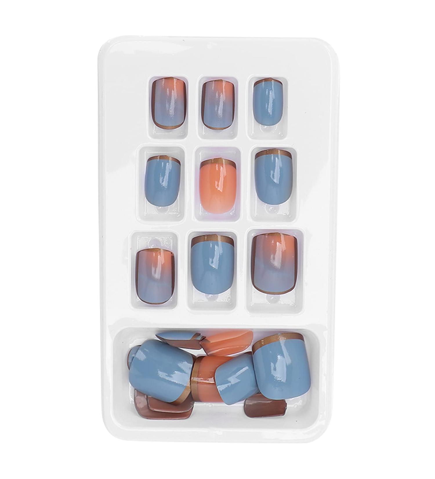 24PC Full Cover Wrong Nails - Removable Ballerina Coffin Nails for Women | Fashion Nail Decoration (P131) - Buy Online on GoSupps.com