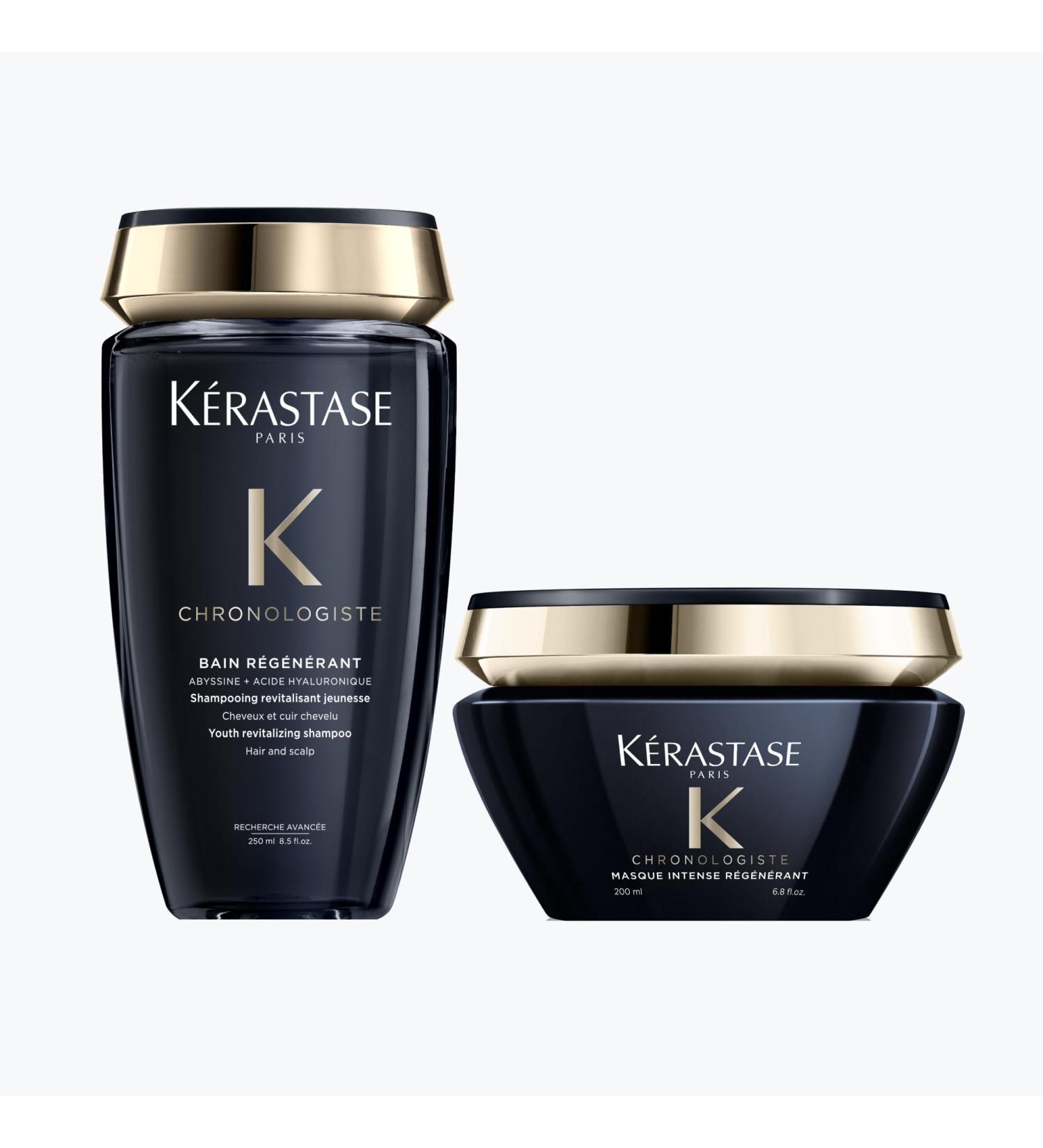 K rastase Chronologiste Shampoo and Hydrating Hair Mask Set Youth Revitalizing 2 Step Routine With Hyaluronic Acid Bain Chronologiste 250 ML and Sulfate Free Masque Chronologiste 200 ML - Buy Online on GoSupps.com