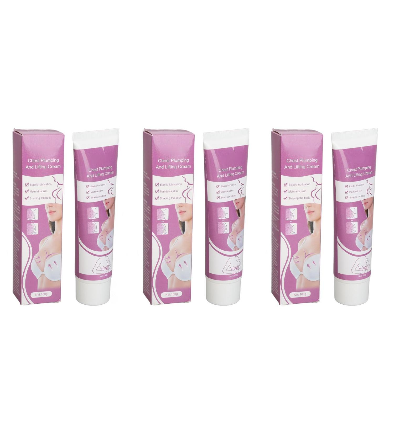 Saluaqui Breast Enlargement Firming Cream - 3 Pack (100g each) | Home Chest Lifting & Nourishing Massage Cream for Improved Shape and Firmness - Buy Online on GoSupps.com