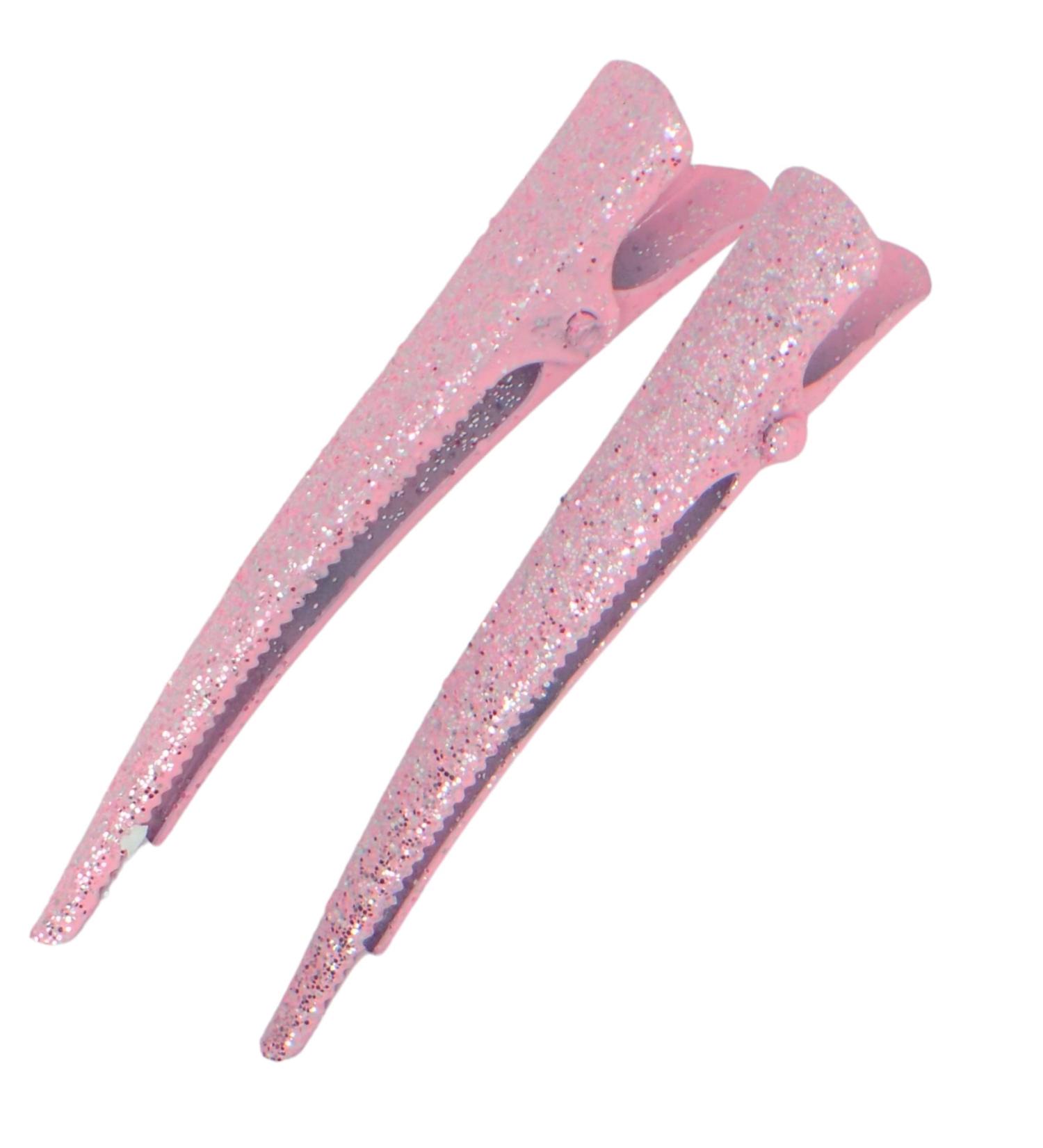 Topkids Accessories 6cm Hair clips for girls Duckbill/Beak/Concorde design Sectioning Hair Clips Hair Accessories for Women Hair grips Hairdressing clips (Glitter Pink) - Buy Online on GoSupps.com
