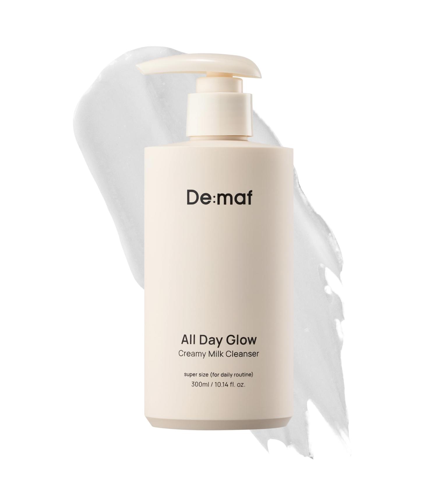 All Day Glow Creamy Milk Cleanser | Hydrating Korean Face Wash for Sensitive Skin with Hyaluronic Acid & Ceramides (10.14 fl oz) - International Shipping Available - Buy Online on GoSupps.com
