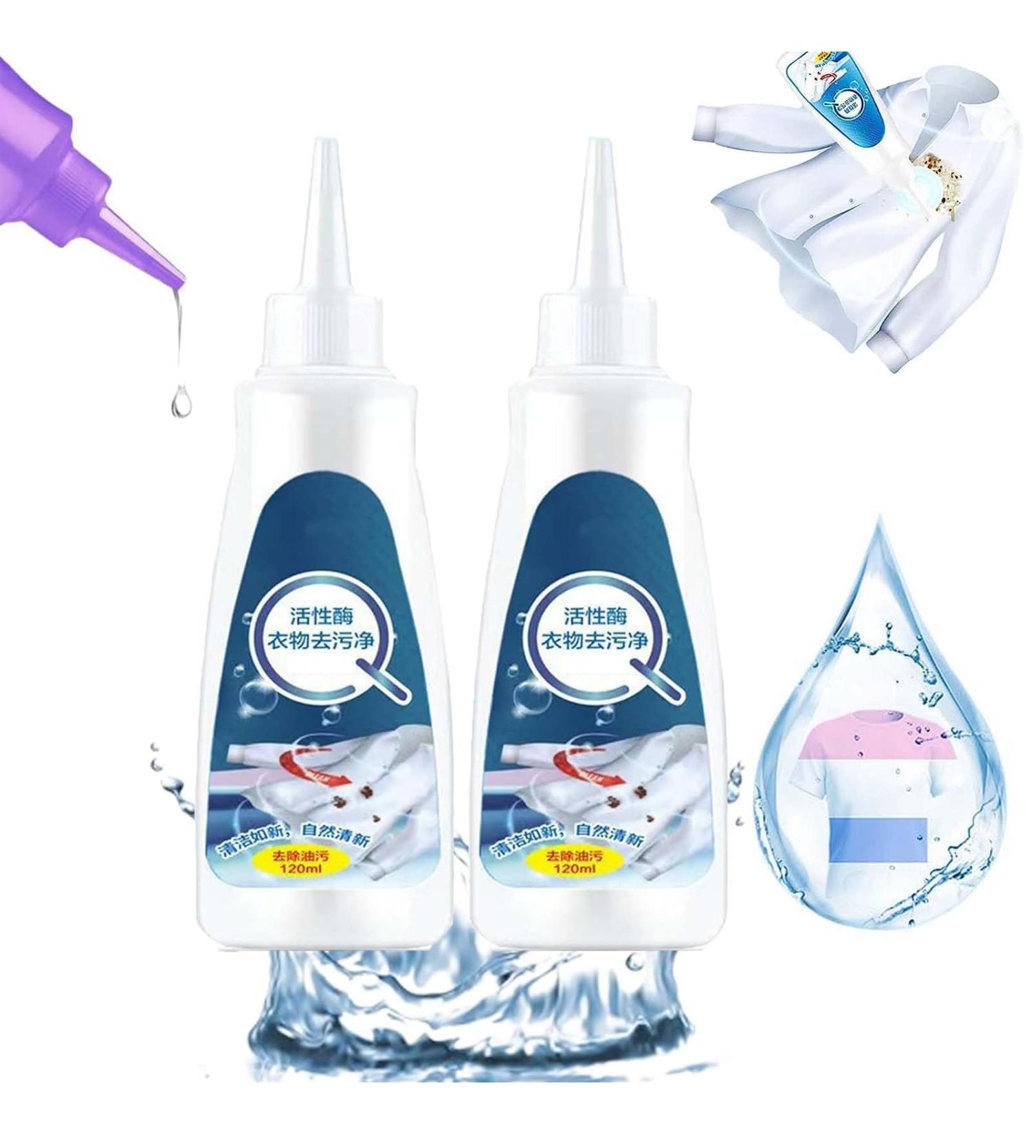 Active Enzyme Laundry Stain Remover Active Enzyme Clothing Stain Remover Active Enzyme Stain Remover White Shirt Guardian Garment Stubborn Stain Cleaner Oil Remover (White-2) - Buy Online on GoSupps.com