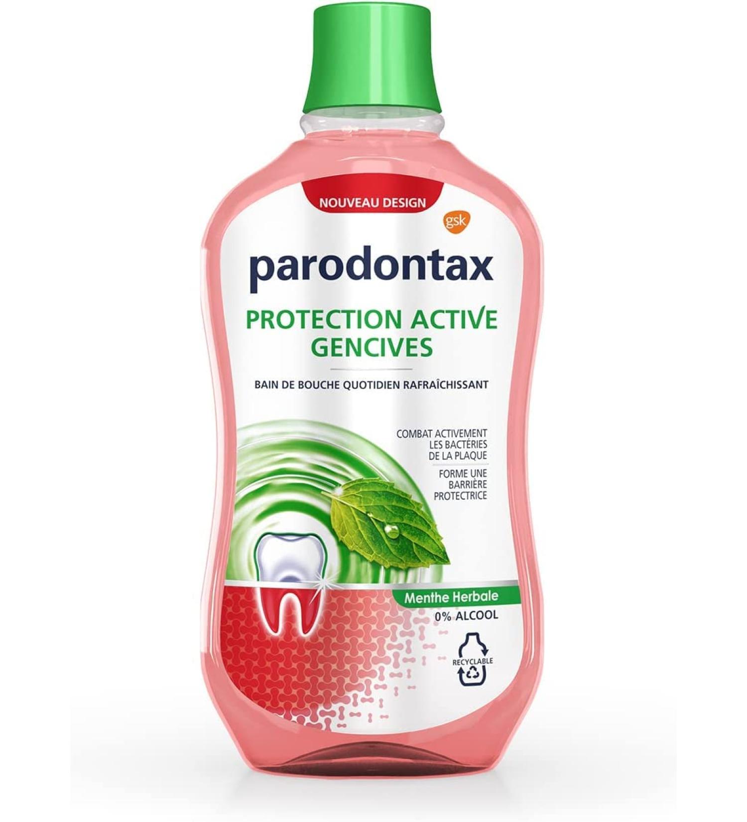Parodontax Herbal Mouthwash For Sensitive Teeth Removes Plaque Alcohol Free 500ml - Buy Online on GoSupps.com