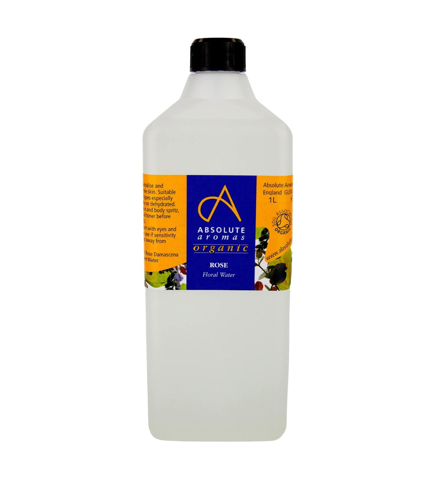 Absolute Aromas Certified Organic Bulgarian Rose Water - 100% Pure Natural Nourishing and Hydrating Facial Toner - A Sweet and Versatile Floral Water Suitable for All Skin Types (1L) Rose Water 100 ml (Pack of 1) - Buy Online on GoSupps.com