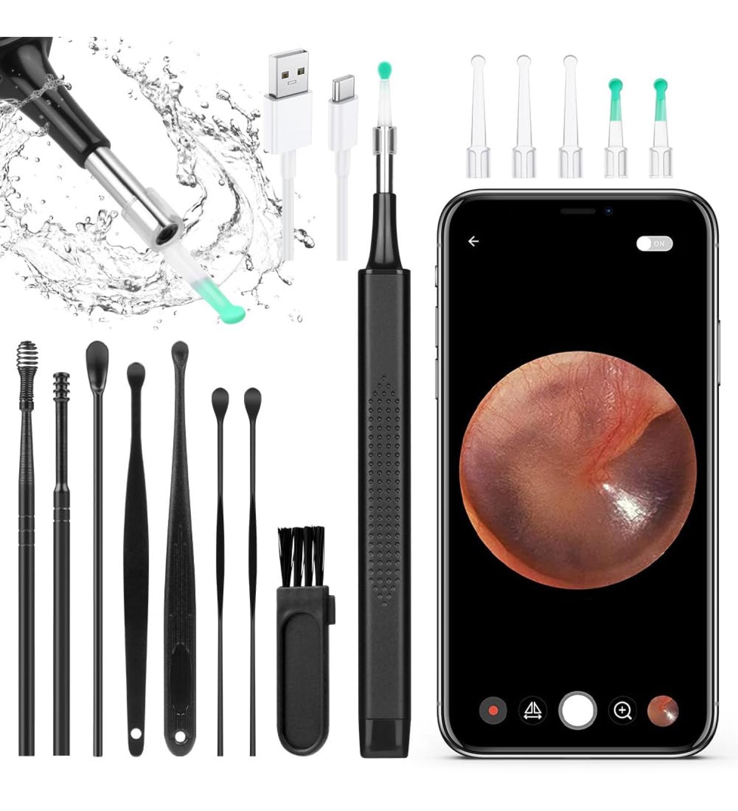 ACWOO WiFi Ear Wax Removal Otoscope - 5040P Waterproof Ear Cleaner with LED for iPhone iPad & Android - Buy Online on GoSupps.com