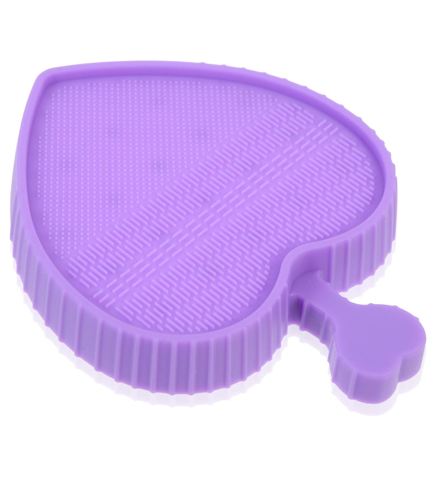 Healeved Makeup Brush Cleaning Pad Makeup Brush Cleaner Pad Beauty Tools Heart Brush Cleaner Pad Makeup Pallete Gloves for Cleaning Makeup Cleaner Cosmetic Purple Foldable Dryer 12x9cm Purple - Buy Online on GoSupps.com