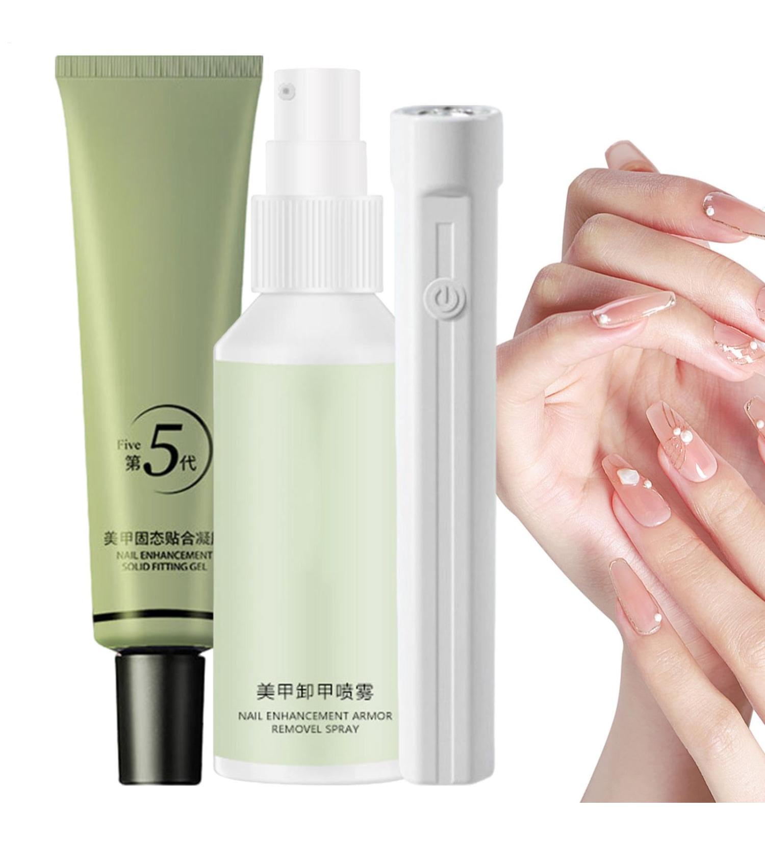 G n rique Nail Kit Solid Nail Glue Gel Kit Long Lasting Press Nails Glue Set Nail Tip Solid Glue Kit With Nail Glue Remover Nail Lamp for Beginners Teens Women Girls 30g - Buy Online on GoSupps.com