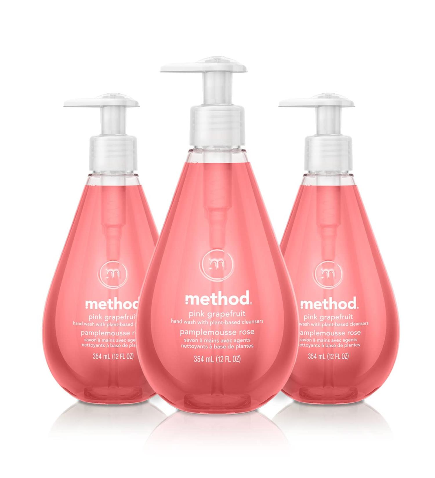 Method Gel Hand Soap, Pink Grapefruit, 12 oz, 3 pack, Packaging May Vary Grapefruit 36 Fl Oz (Pack of 1) - Buy Online on GoSupps.com