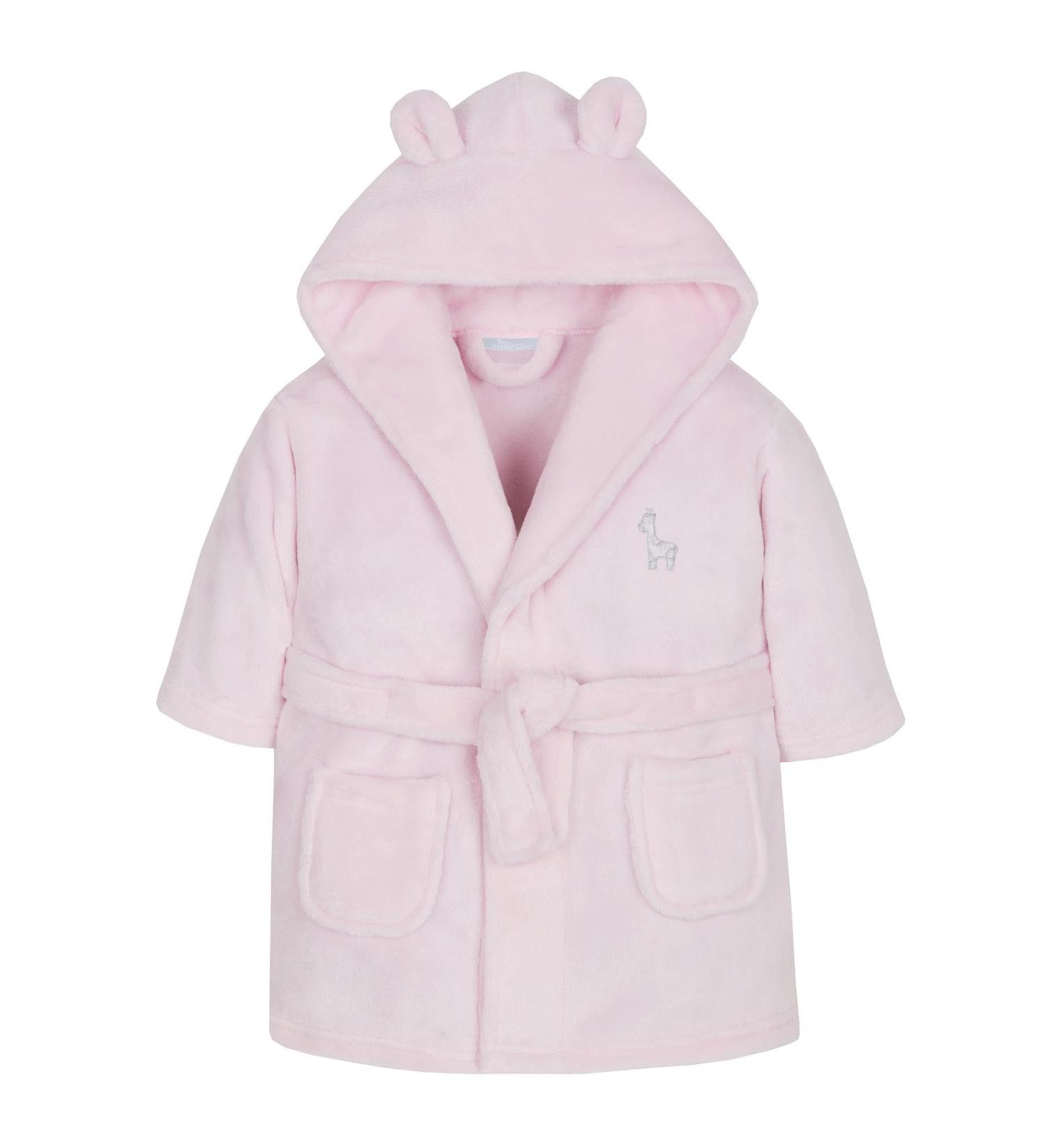 Baby Boy Girl Babies Dressing Gown Robe Plush Fleece Velvet Soft Cosy Warm Gift 4-5 Years Pink