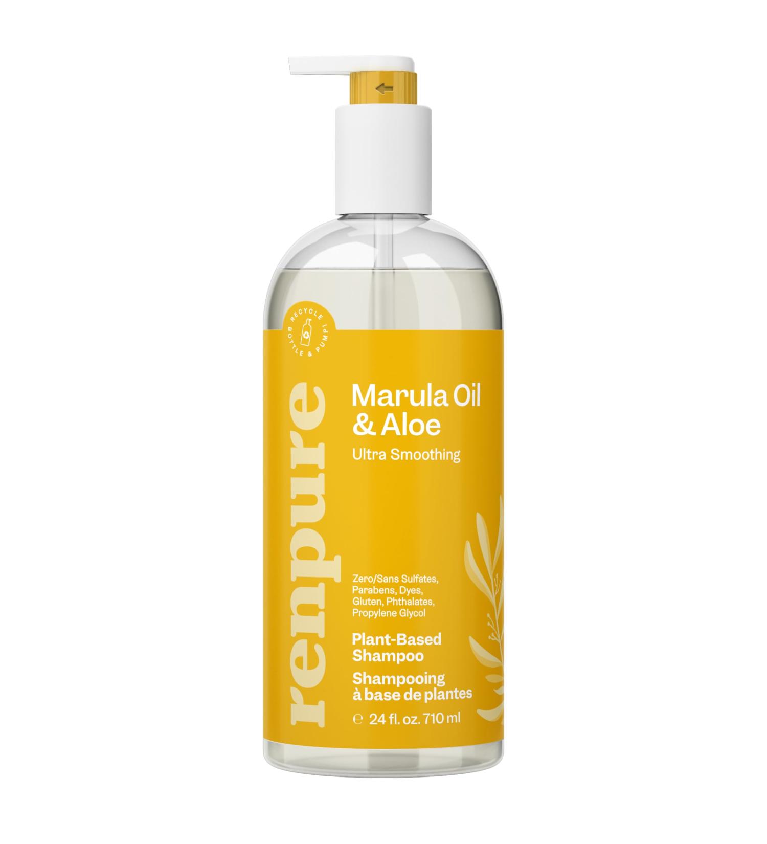 Renpure Plant Based Marula Oil & Aloe Shampoo | Ultra Smoothing for Dry Frizzy Hair | Paraben Free Hydrating Formula | 24 fl oz - Buy Online on GoSupps.com