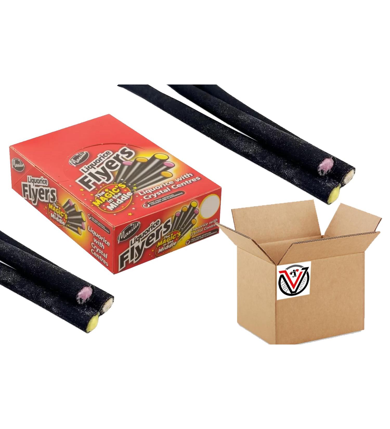VIMIX FLYERS Giant Liquorice with fruit flavour sugar crystal centres 40 Pieces - Buy Online on GoSupps.com