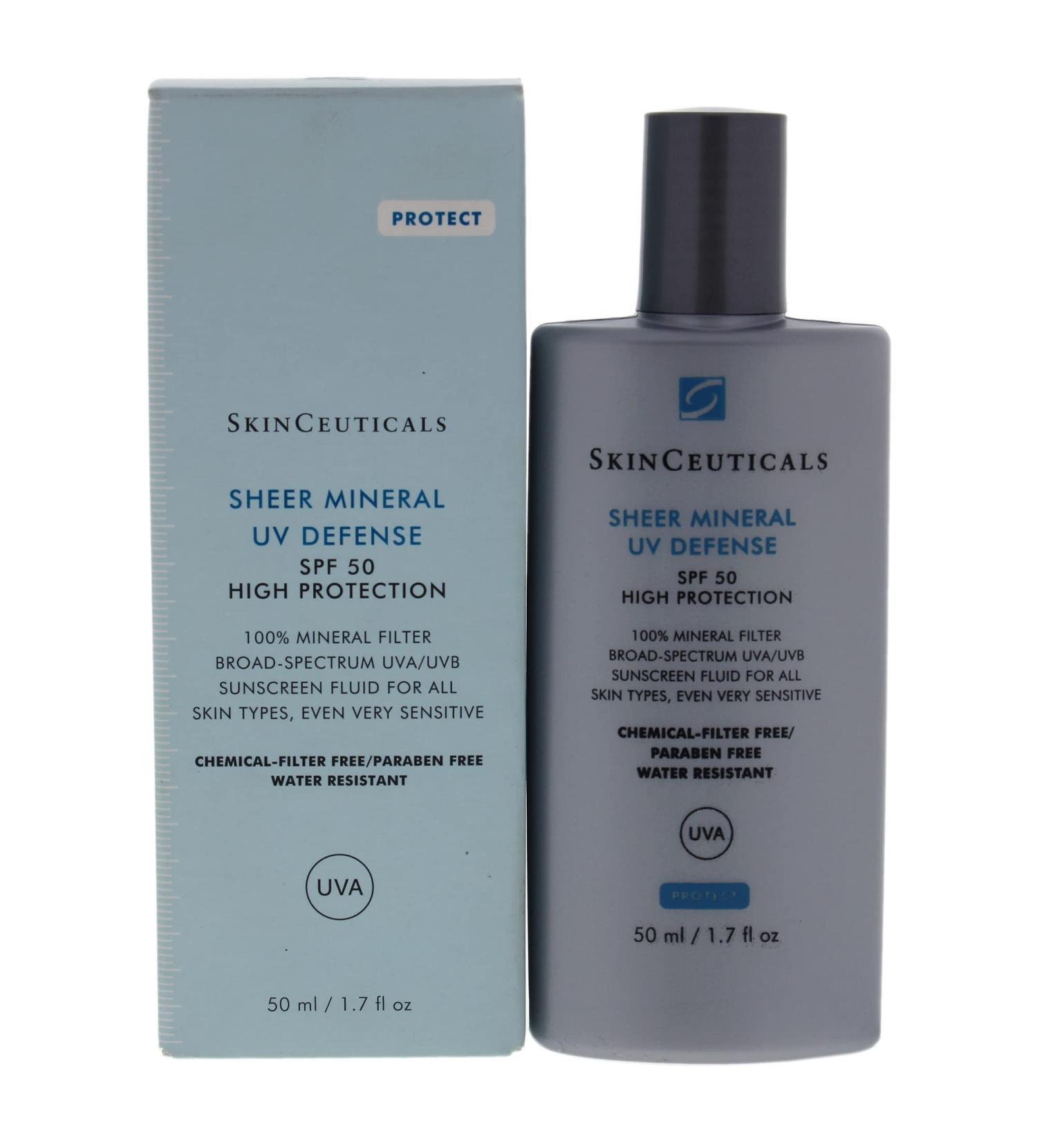 Skinceuticals Protect Sheer Mineral UV Defense SPF 50 - Lightweight Sunscreen for All Skin Types (50ml) - Shop Internationally - Buy Online on GoSupps.com