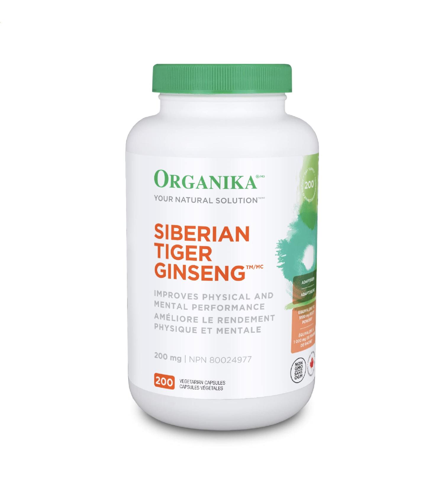 Organika Siberian Tiger Ginseng 200mg- Eleutherococcus Senticosus- Adaptogenic Immune Support Fatigue Support- 200caps 200 g (Pack of 1) - Buy Online on GoSupps.com