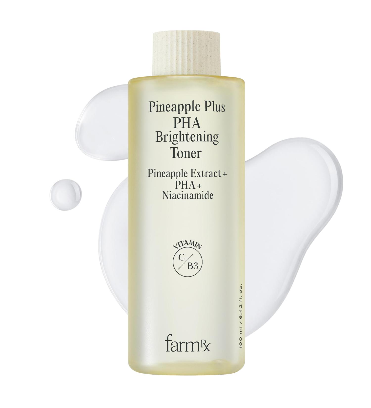 Farm Rx Pineapple Plus PHA Toner (6.42fl oz) - Vegan PHA-Based Toner Designed to Brighten Hydrate and Smooth Skin Texture.. Enriched with Pineapple Extract and Vitamin B3 - Buy Online on GoSupps.com