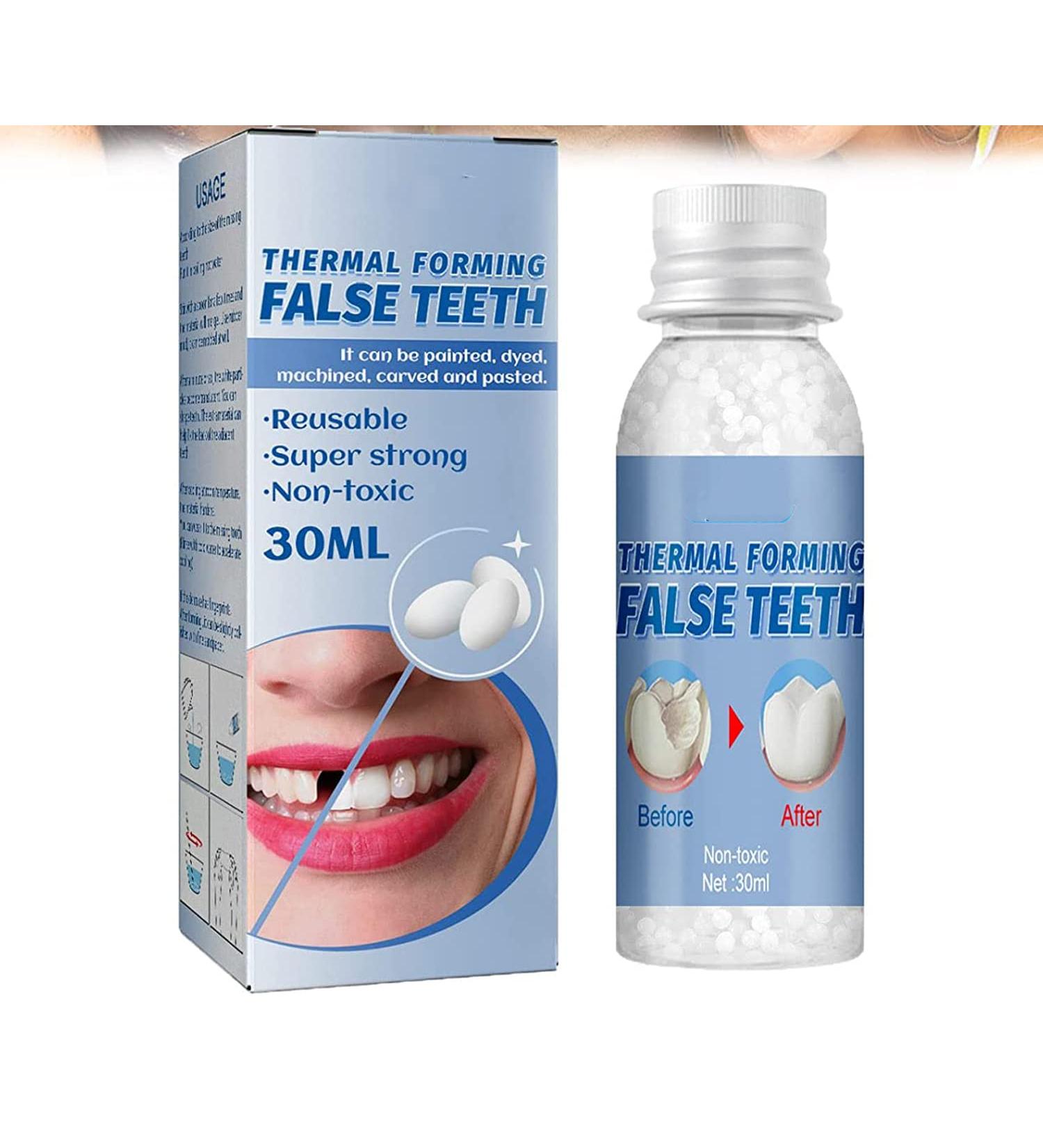 New Tooth Repair Granules - Temporary Tooth Repair Kit for Missing & Broken Teeth | 30ml Filling Fix for Dentures & Fake Teeth - Buy Online on GoSupps.com