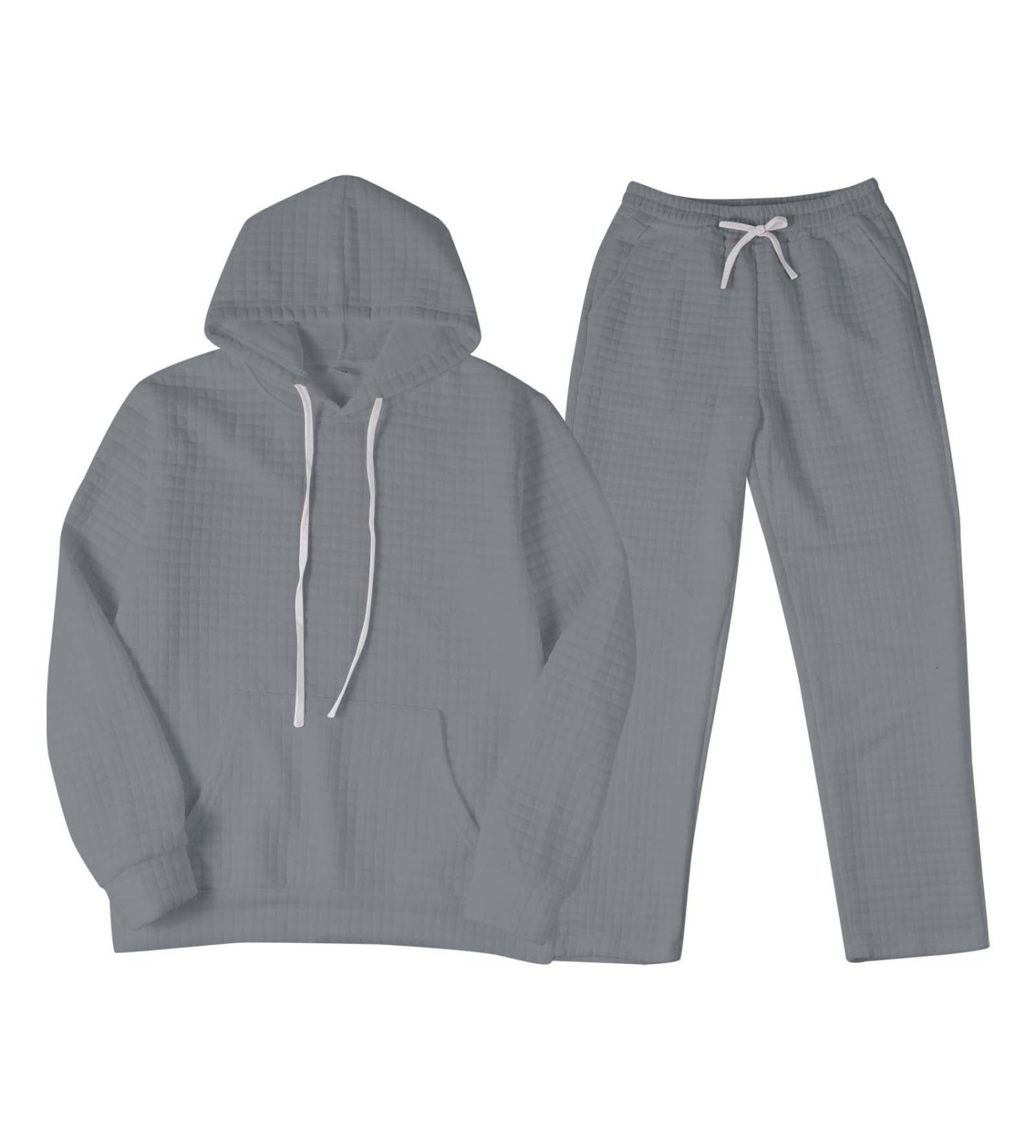 Hanxiulin Men's Jogging Suit - Fashionable Sports Jacket & Pants Set - Gray XL - Perfect for Fitness & Training - Buy Online on GoSupps.com
