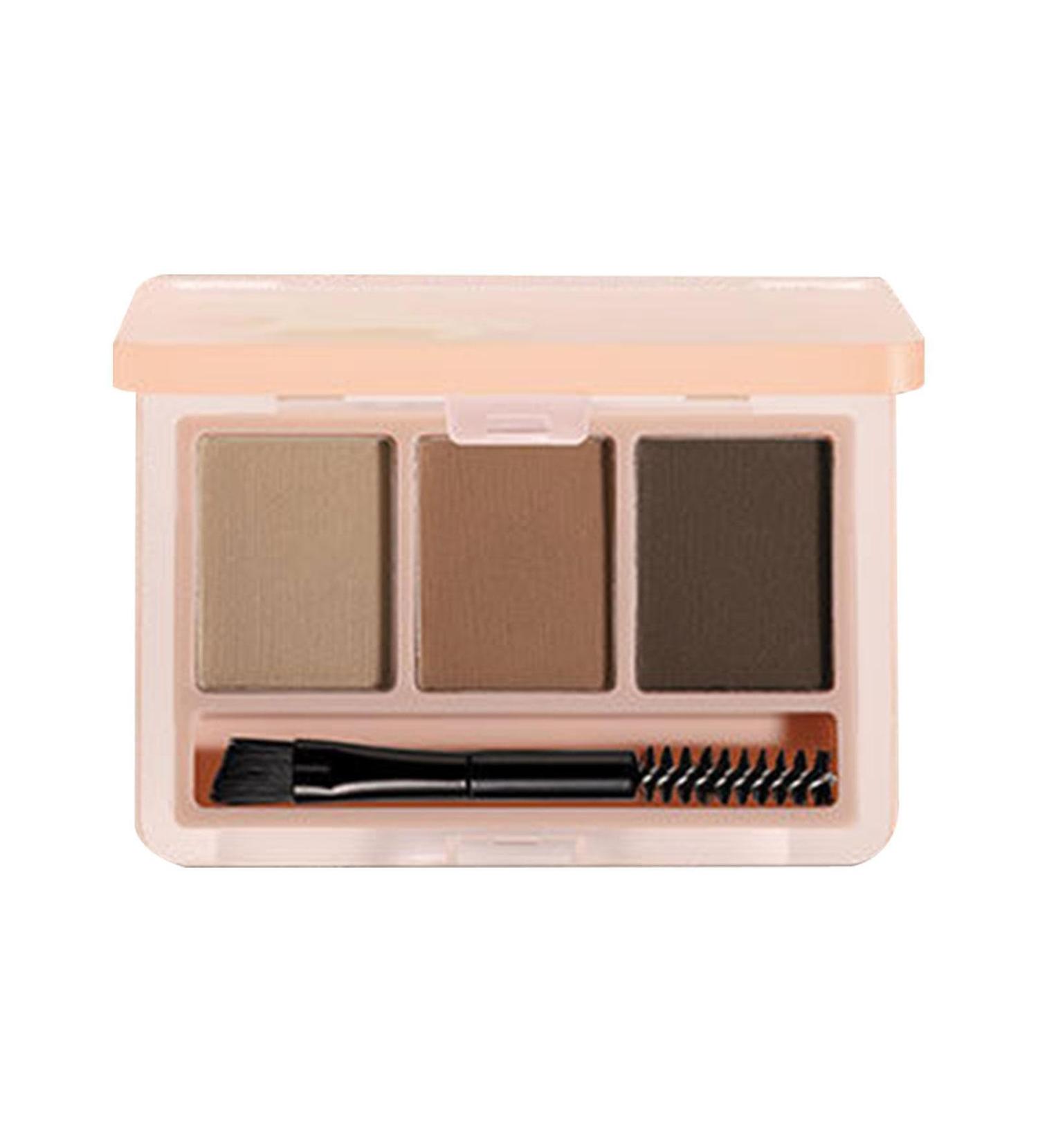 Eyebrow Powder Kit with Brush | Cosmetics Makeup Kit - Eyebrow Powder Sculpting Kit with Built-in and Brush Long-Lasting Brow Beauty Waterproof Compact Eyebrow Shaper Set for Women Oat Brown - Buy Online on GoSupps.com