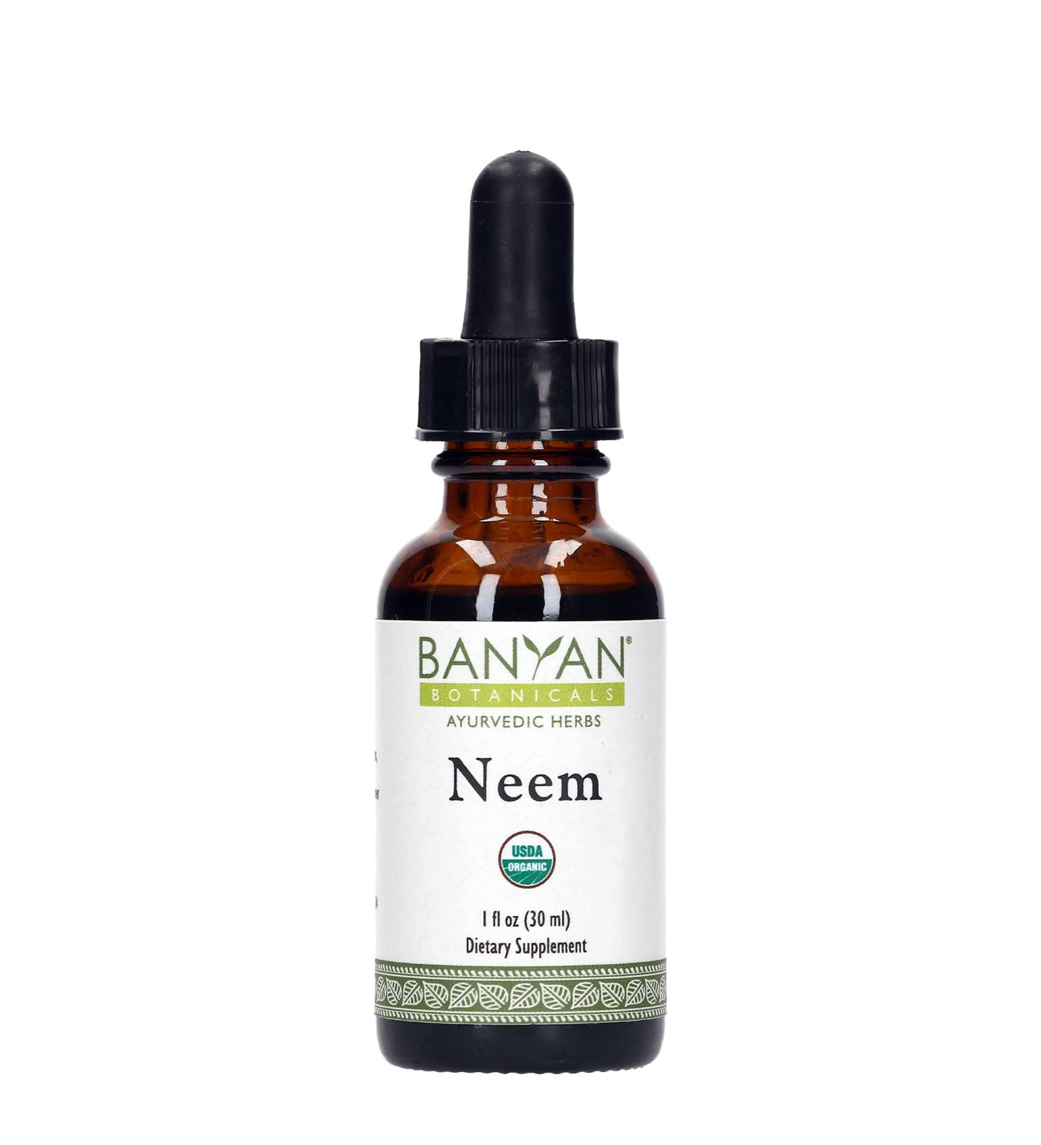 Banyan Botanicals Neem Liquid Extract - Certified Organic 1 oz | Pure Neem Extract - Buy Online on GoSupps.com