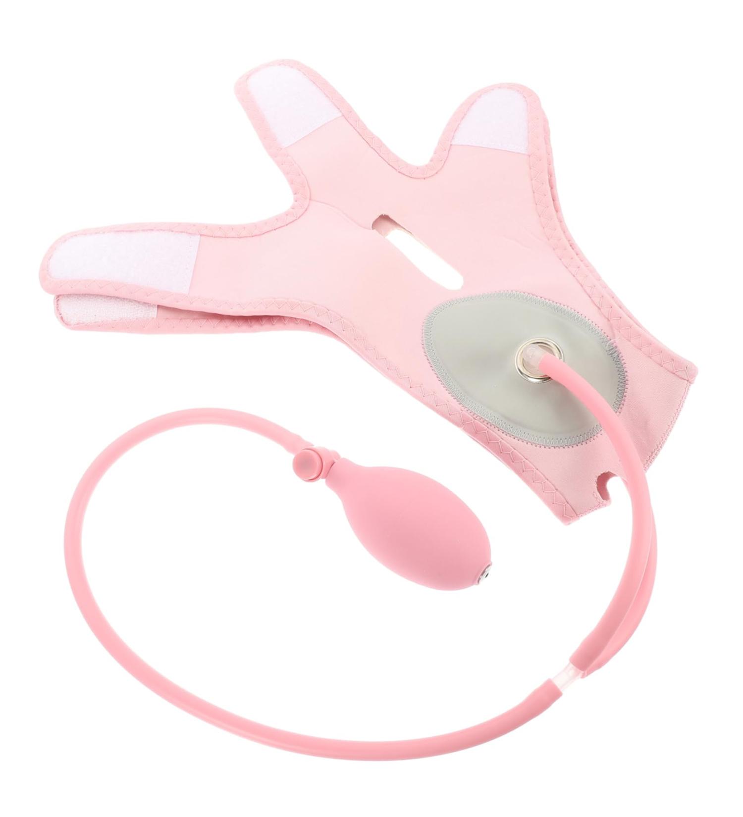 Baluue 1pc Inflatable Face Strap Face Lifting Bandage Face Strap Double Chin Face Shaper Band Pink Fabric - Buy Online on GoSupps.com