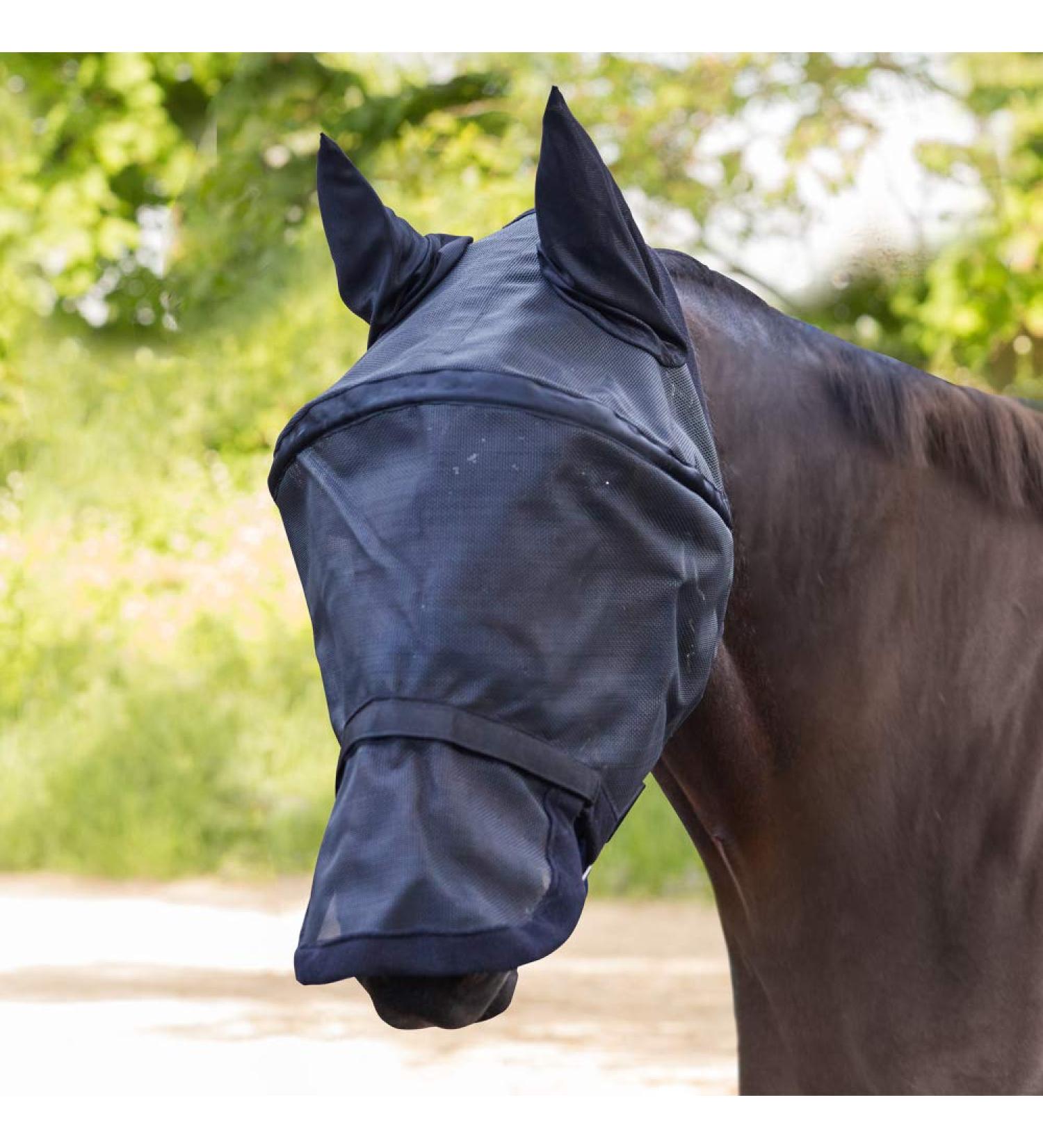 WALDHAUSEN Premium fly mask Space with ear and nose protection black WB WB black