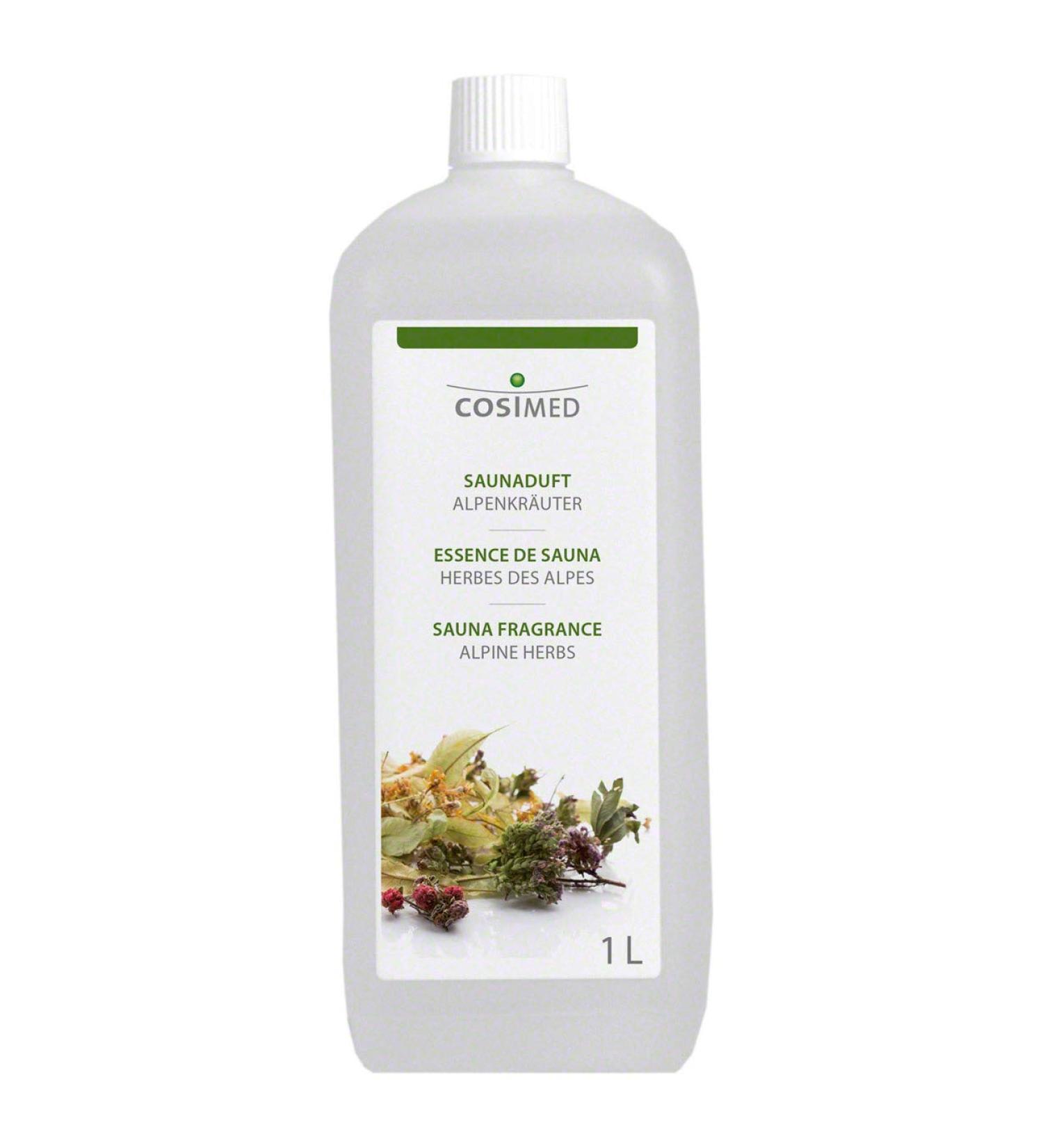 Cosimed Sauna Air Alpine Herbs 1L - Premium Aromatherapy for Home Saunas | International Shipping Available - Buy Online on GoSupps.com