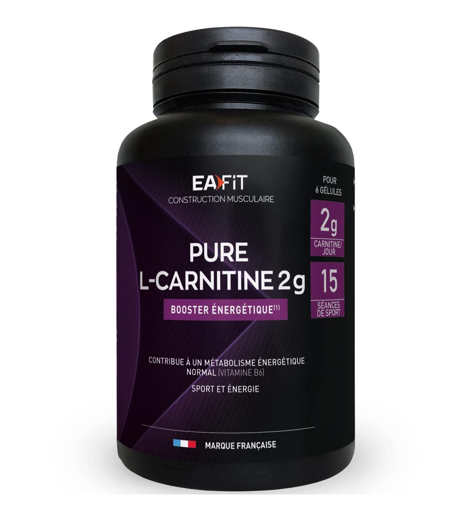 Pure L-Carnitine EAFIT - Energy Booster Improves Performance in Sports and Bodybuilding - L-Carnitine 2000 mg 90 Capsules - For Pre-Workout - Vitamin B6 - Buy Online on GoSupps.com